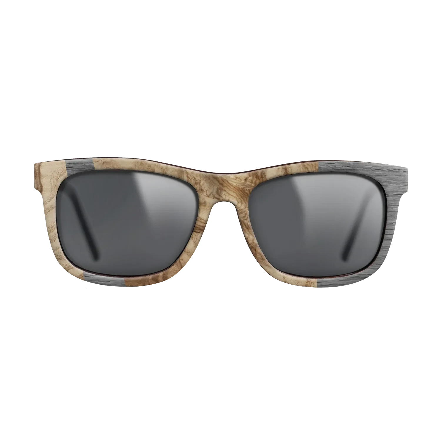 Olive Burl,Poplar Dyed: Grey: Wedge - The Hero - Square - 1646 - SIRIS wood optic