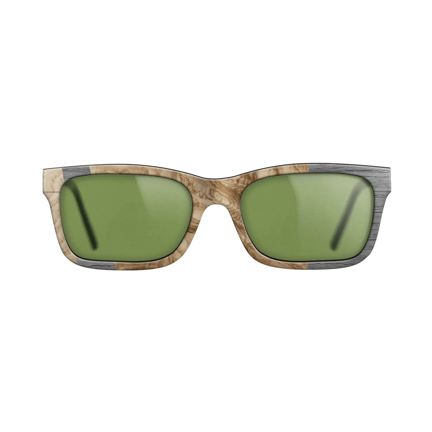 Olive Burl,Poplar Dyed: Grey: Wedge - The Sage - Rectangle - 1646 - SIRIS wood optic
