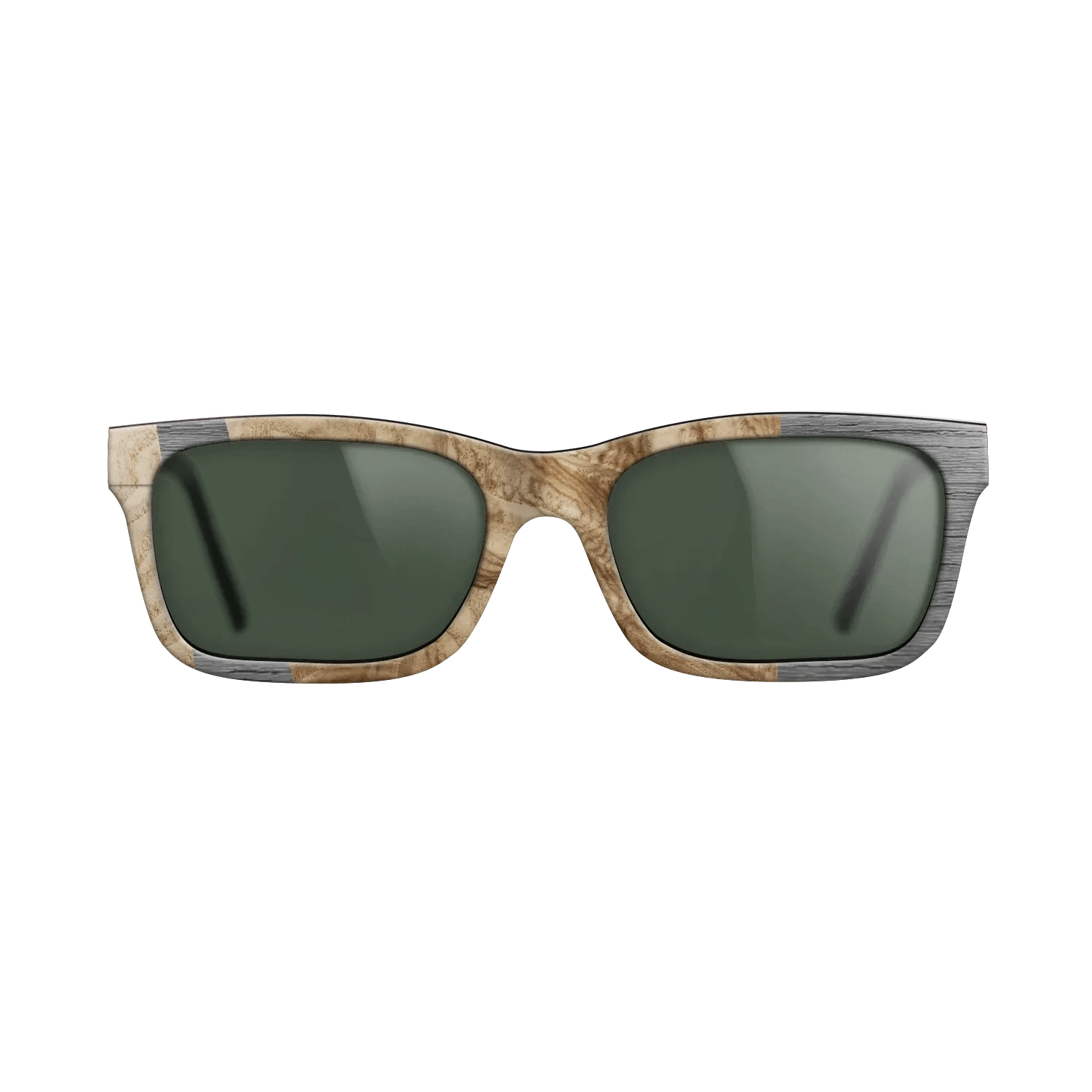 Olive Burl,Poplar Dyed: Grey: Wedge - The Sage - Rectangle - 1646 - SIRIS wood optic