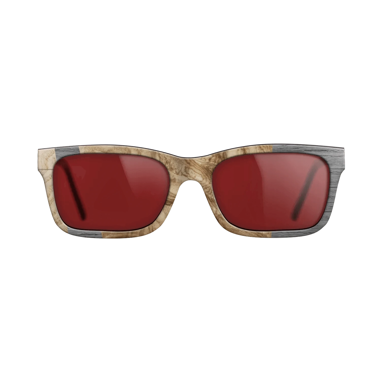 Olive Burl,Poplar Dyed: Grey: Wedge - The Sage - Rectangle - 1646 - SIRIS wood optic