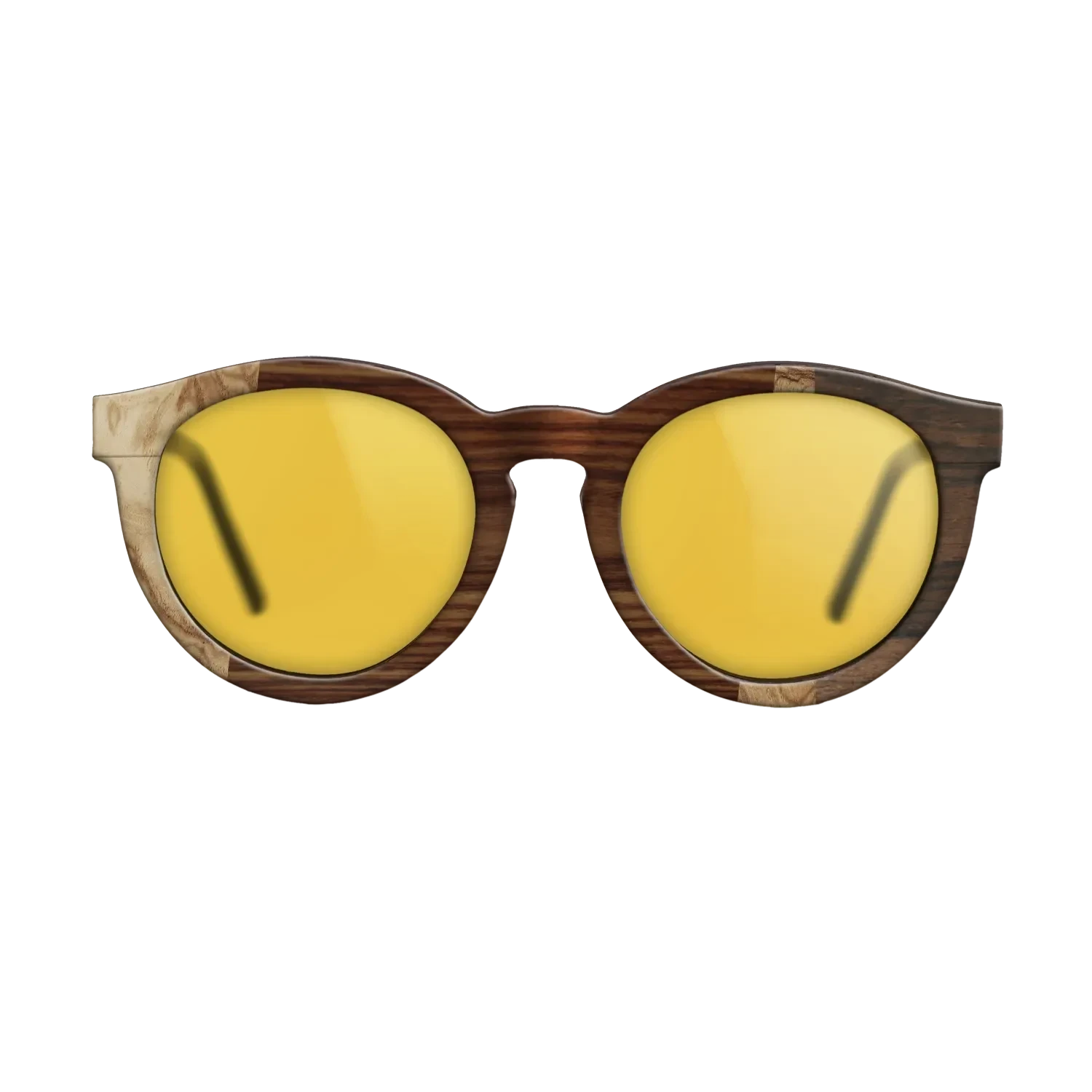 Santos Rosewood Dark,Walnut Burl,Ziricote Dark Quartered: Wedge - The Rebel - Round - 1972 - SIRIS wood optic