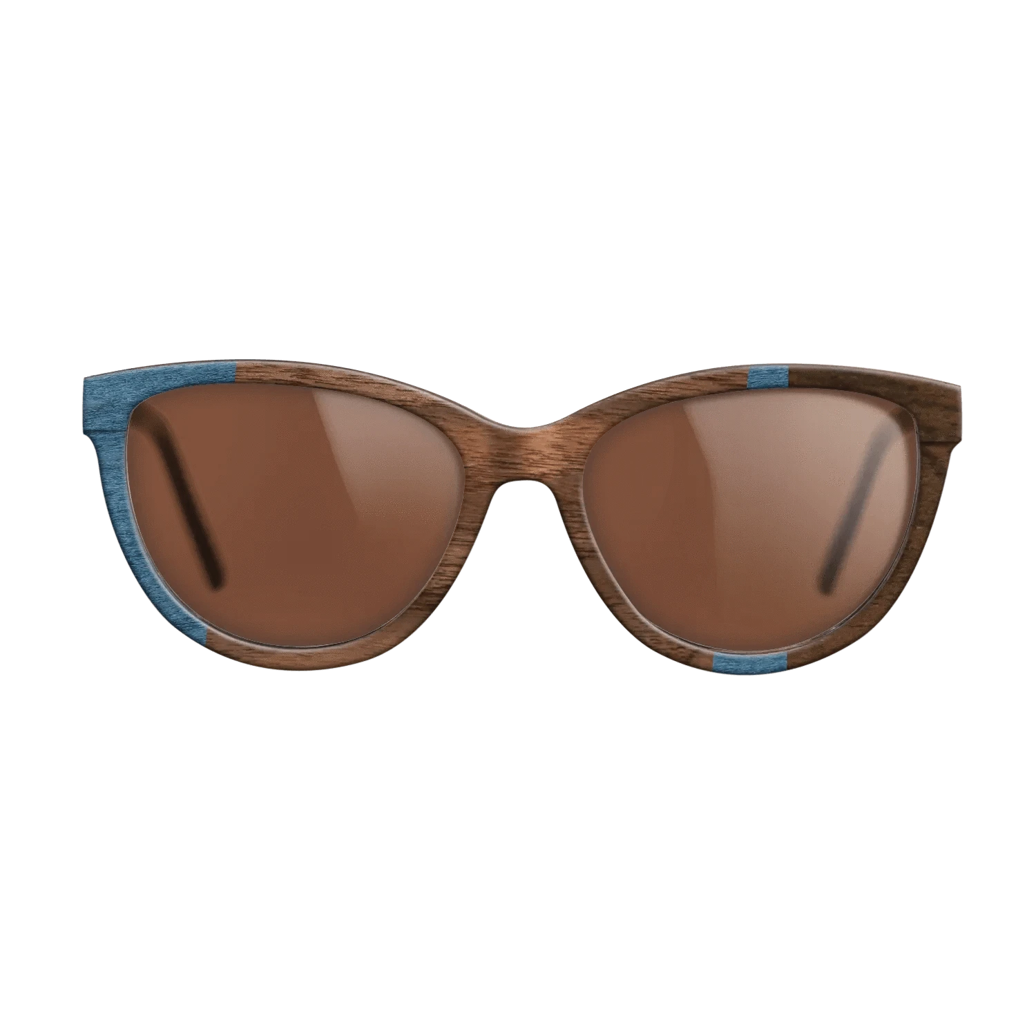 Walnut Claro Dark,Poplar Dyed: Blue Denim,Ziricote Dark Quartered: Wedge - The Maiden - Cat - 1708 - SIRIS wood optic