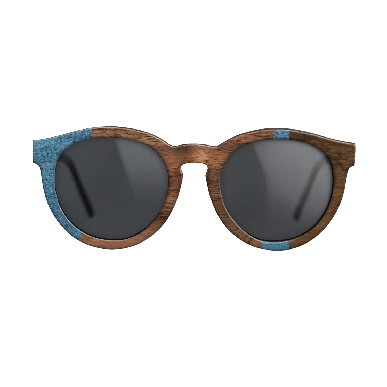 Walnut Claro Dark,Poplar Dyed: Blue Denim,Ziricote Dark Quartered: Wedge - The Rebel - Round - 1708 - SIRIS wood optic