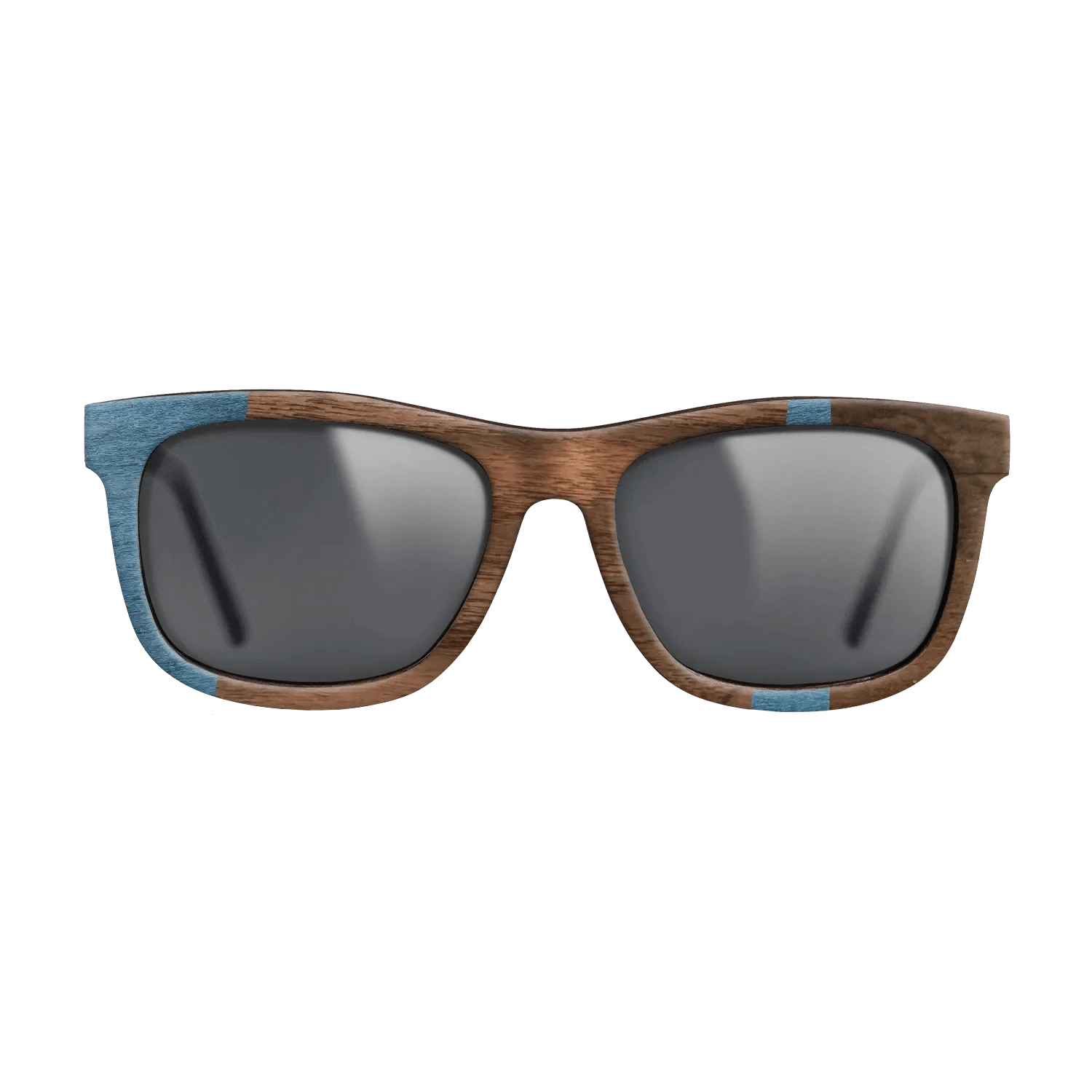 Walnut Claro Dark,Poplar Dyed: Blue Denim,Ziricote Dark Quartered: Wedge - The Hero - Square - 1708 - SIRIS wood optic
