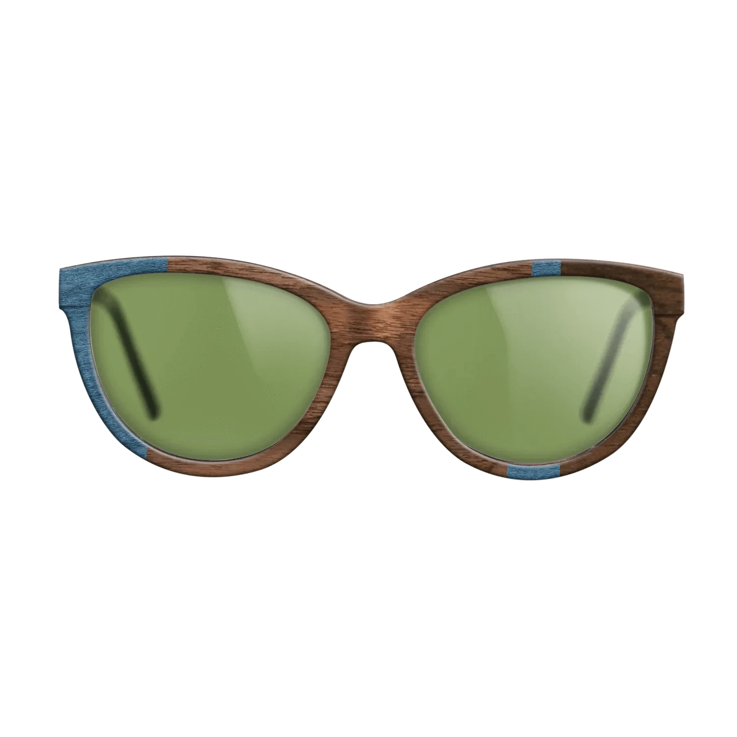 Walnut Claro Dark,Poplar Dyed: Blue Denim,Ziricote Dark Quartered: Wedge - The Maiden - Cat - 1708 - SIRIS wood optic