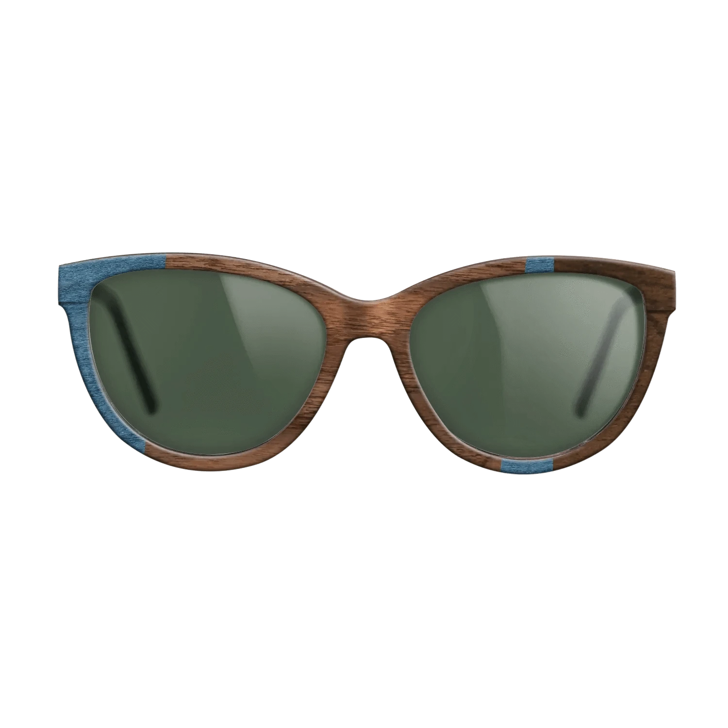 Walnut Claro Dark,Poplar Dyed: Blue Denim,Ziricote Dark Quartered: Wedge - The Maiden - Cat - 1708 - SIRIS wood optic