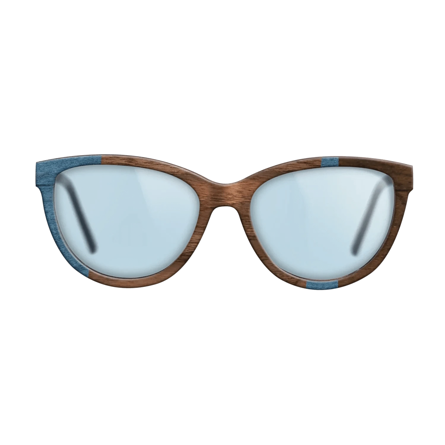 Walnut Claro Dark,Poplar Dyed: Blue Denim,Ziricote Dark Quartered: Wedge - The Maiden - Cat - 1708 - SIRIS wood optic