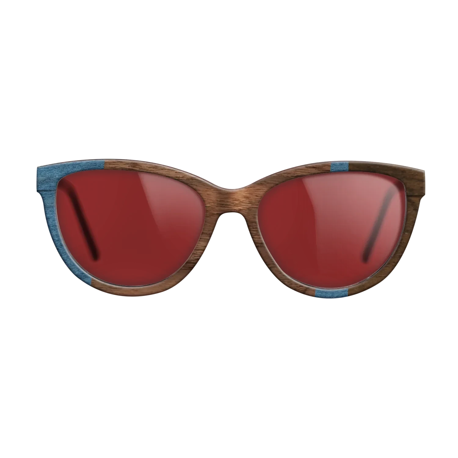 Walnut Claro Dark,Poplar Dyed: Blue Denim,Ziricote Dark Quartered: Wedge - The Maiden - Cat - 1708 - SIRIS wood optic