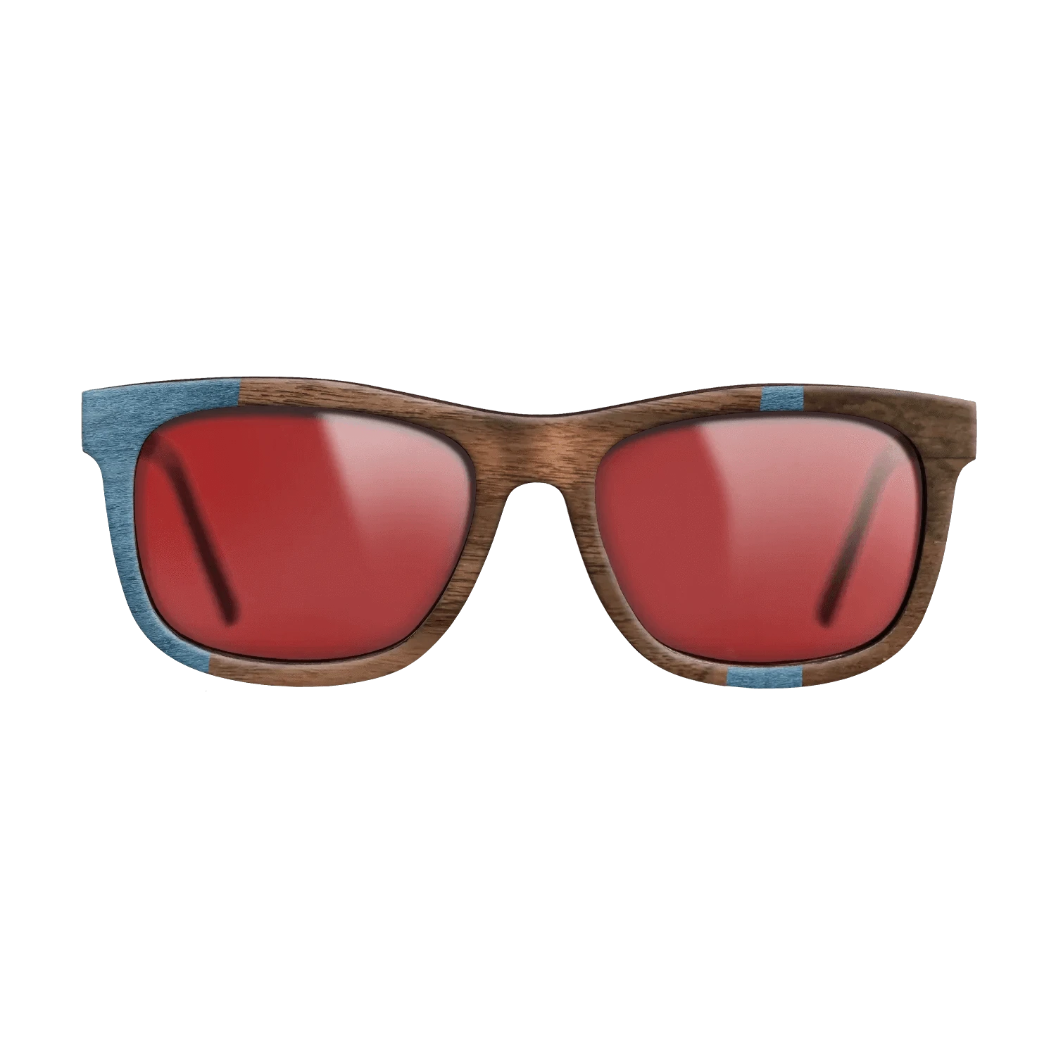 Walnut Claro Dark,Poplar Dyed: Blue Denim,Ziricote Dark Quartered: Wedge - The Hero - Square - 1708 - SIRIS wood optic