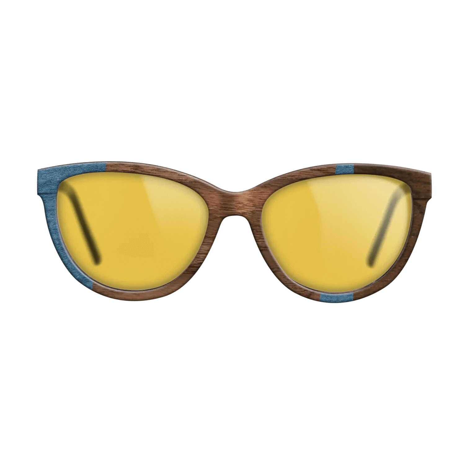 Walnut Claro Dark,Poplar Dyed: Blue Denim,Ziricote Dark Quartered: Wedge - The Maiden - Cat - 1708 - SIRIS wood optic