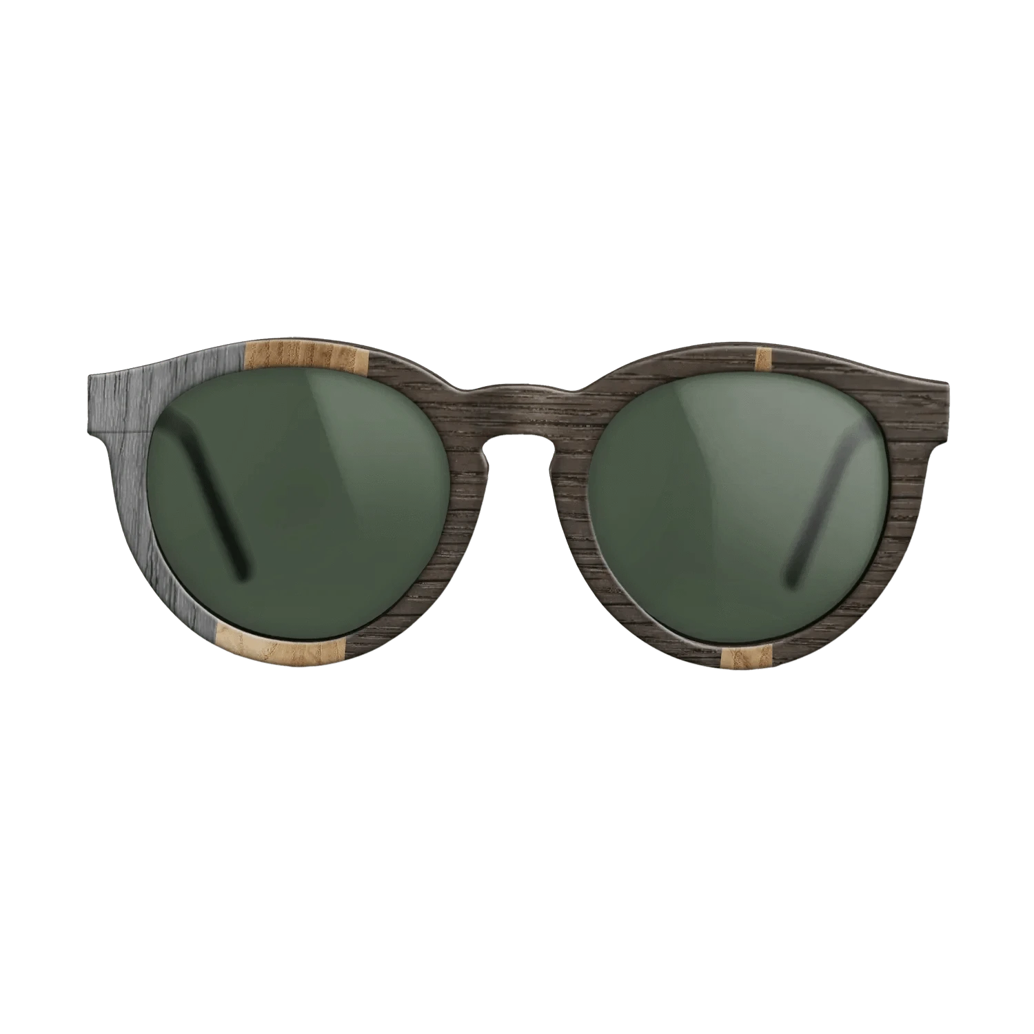 Olive Burl,Walnut: Straight Grain,Fumed Oak,Poplar Dyed: Grey,Italian Ebony: Geometric - The Rebel - Round - 718 - SIRIS wood optic
