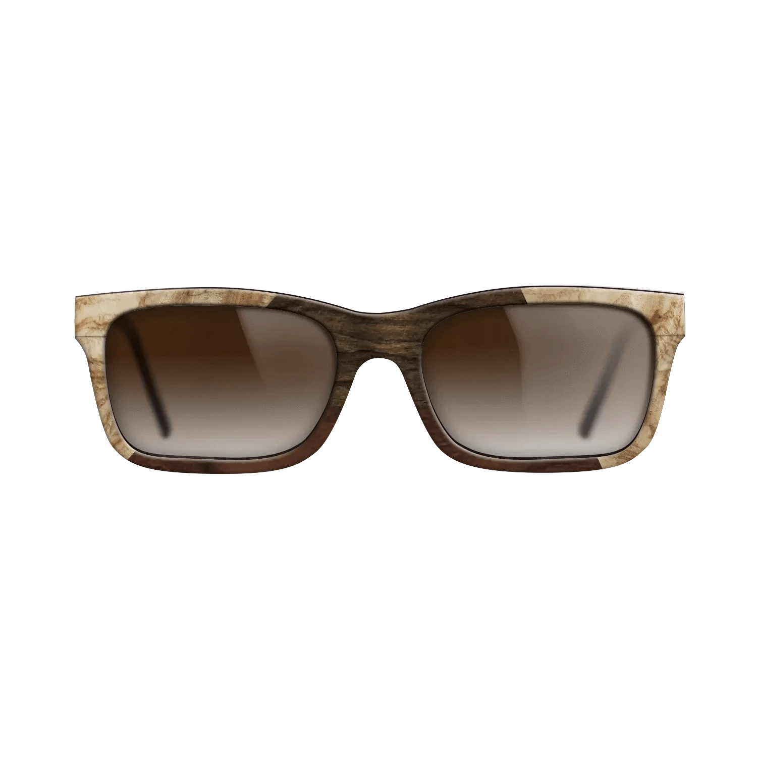 Walnut Claro Dark,Olive Burl,Ziricote Dark Quartered: Angle Cut - The Sage - Rectangle - 1803 - SIRIS wood optic