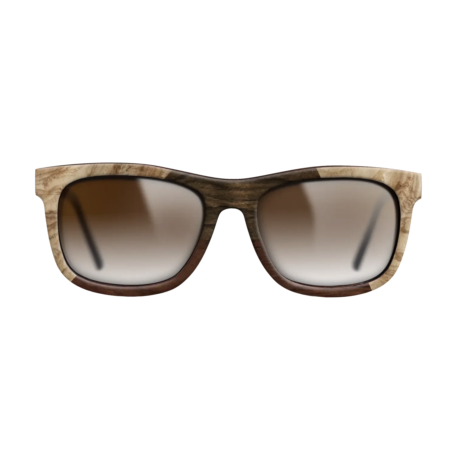 Walnut Claro Dark,Olive Burl,Ziricote Dark Quartered: Angle Cut - The Hero - Square - 1803 - SIRIS wood optic