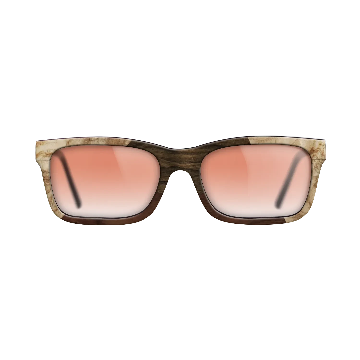 Walnut Claro Dark,Olive Burl,Ziricote Dark Quartered: Angle Cut - The Sage - Rectangle - 1803 - SIRIS wood optic