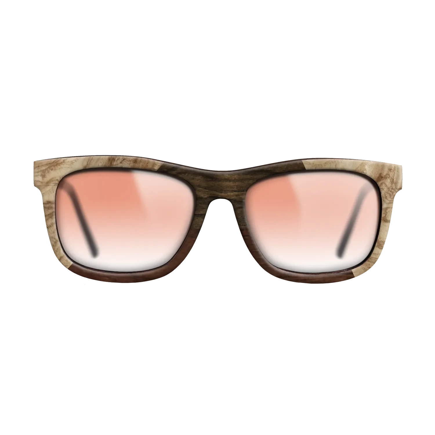 Walnut Claro Dark,Olive Burl,Ziricote Dark Quartered: Angle Cut - The Hero - Square - 1803 - SIRIS wood optic