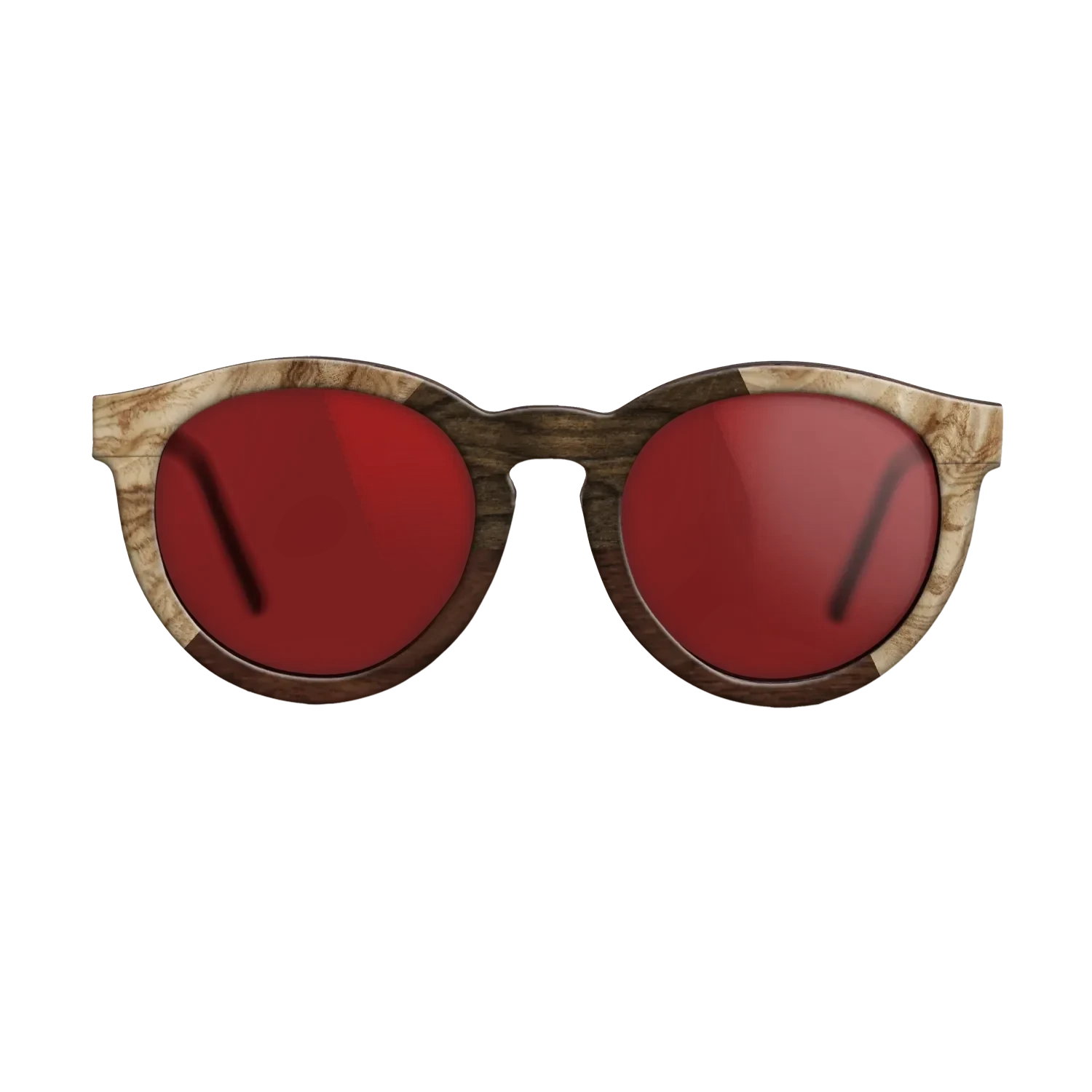 Walnut Claro Dark,Olive Burl,Ziricote Dark Quartered: Angle Cut - The Rebel - Round - 1803 - SIRIS wood optic