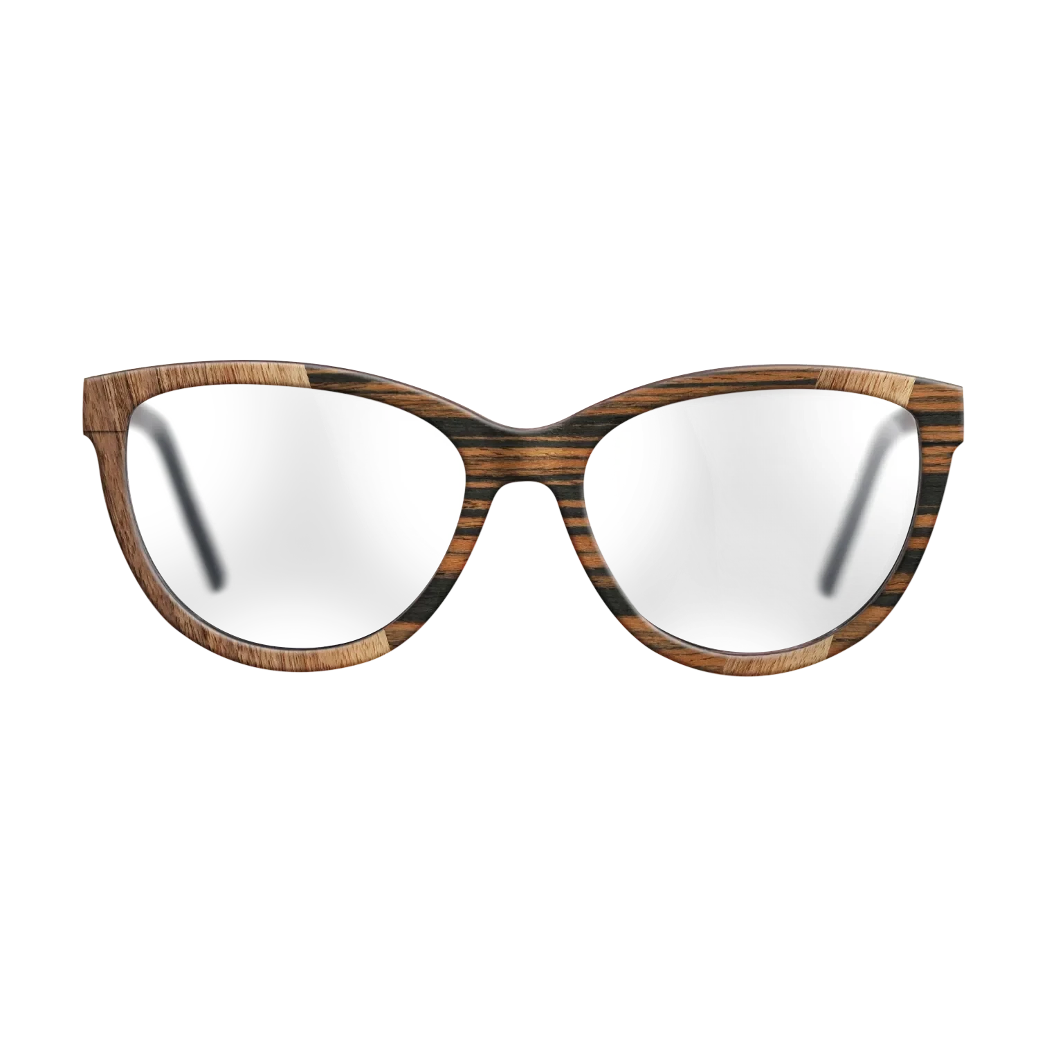 Walnut Claro Light,Royal White Ebony,Fumed Eucalyptus,Italian Ebony: Angle Cut - The Maiden - Cat - 1184 - SIRIS wood optic