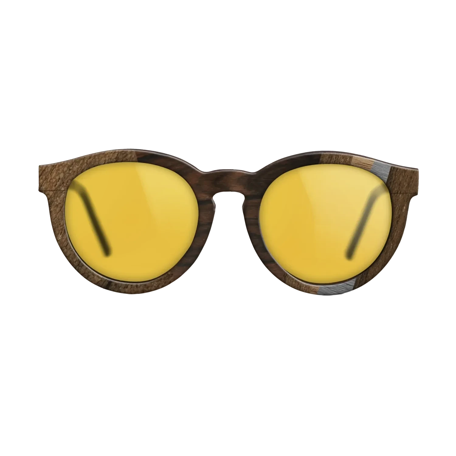 Poplar Dyed: Grey,Ziricote Dark Quartered,Walnut: Straight Grain: Angle Cut - The Rebel - Round - 1675 - SIRIS wood optic