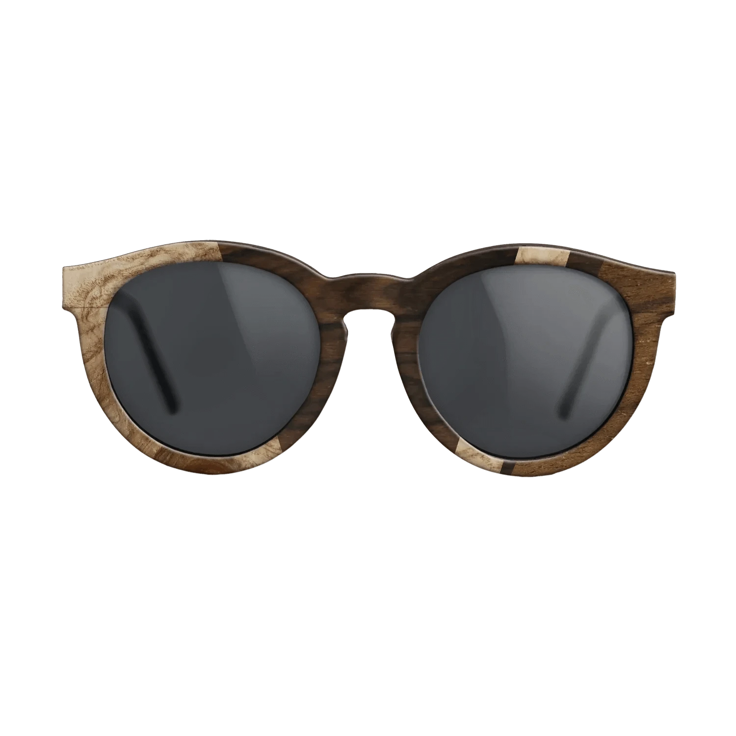 Ziricote Light Quartered,Ziricote Dark Quartered,Olive Burl,Walnut: Straight Grain: Angle Cut - The Rebel - Round - 1737 - SIRIS wood optic