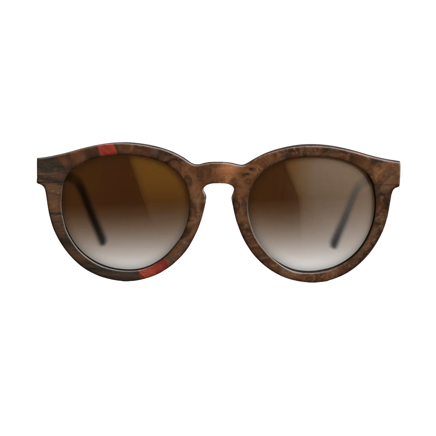Olive Burl,Ziricote Dark Quartered,Walnut Burl,Poplar Dyed: Red: Wedge - The Rebel - Round - 792 - SIRIS wood optic