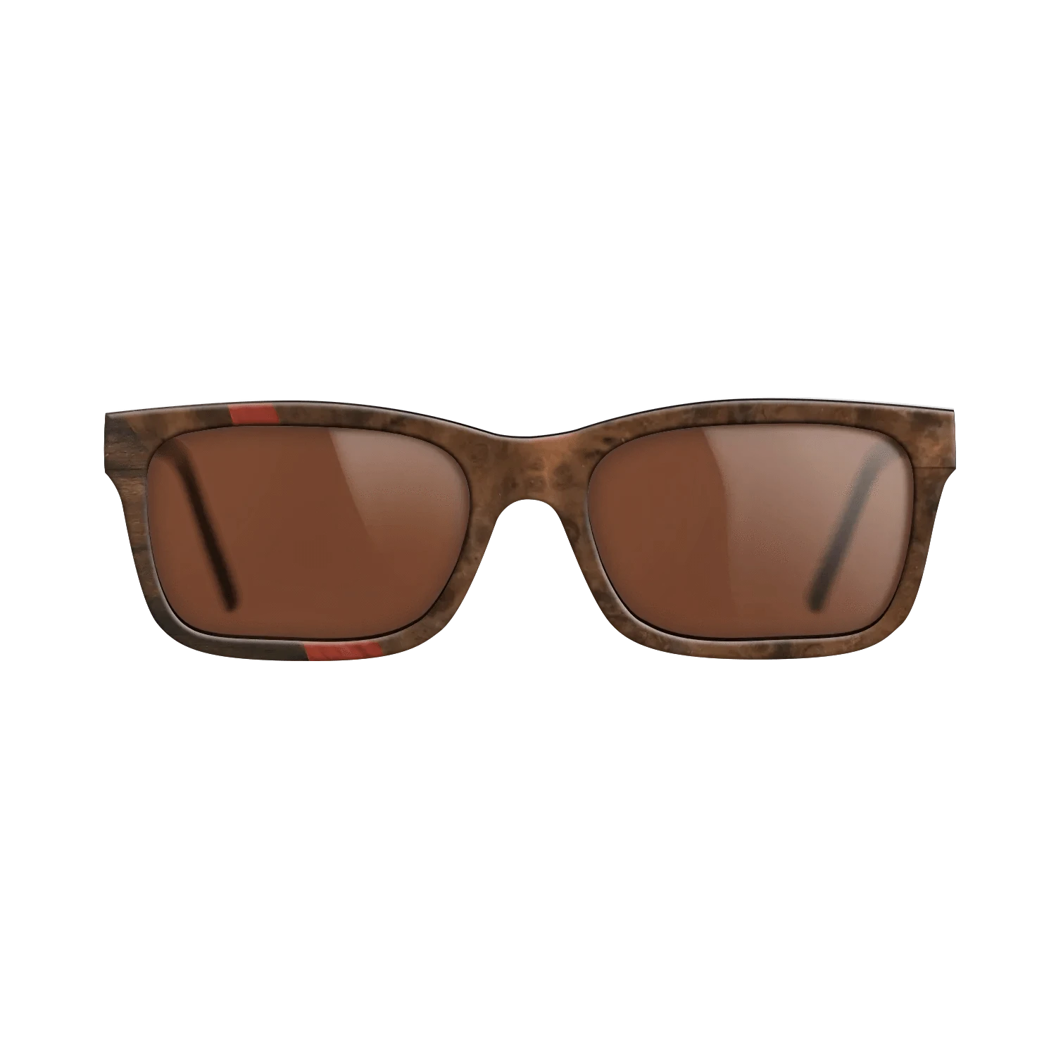 Olive Burl,Ziricote Dark Quartered,Walnut Burl,Poplar Dyed: Red: Wedge - The Sage - Rectangle - 792 - SIRIS wood optic