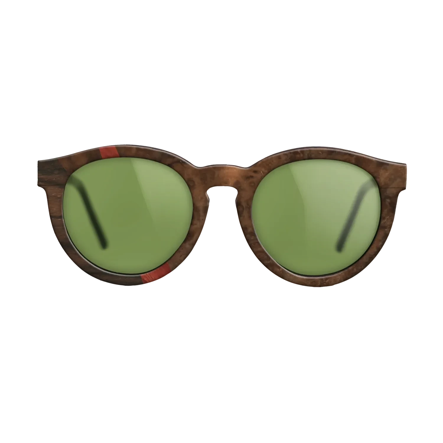 Olive Burl,Ziricote Dark Quartered,Walnut Burl,Poplar Dyed: Red: Wedge - The Rebel - Round - 792 - SIRIS wood optic