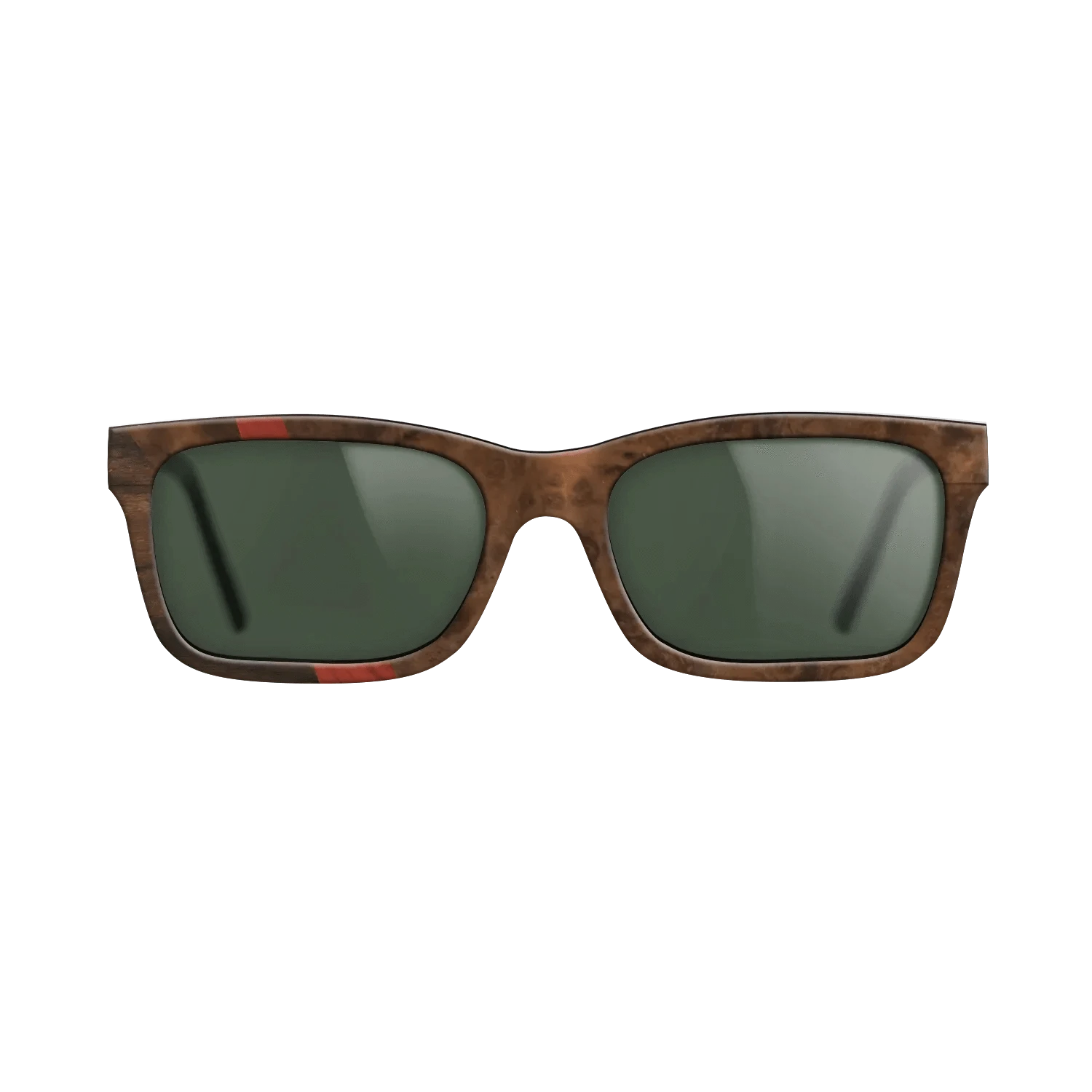 Olive Burl,Ziricote Dark Quartered,Walnut Burl,Poplar Dyed: Red: Wedge - The Sage - Rectangle - 792 - SIRIS wood optic