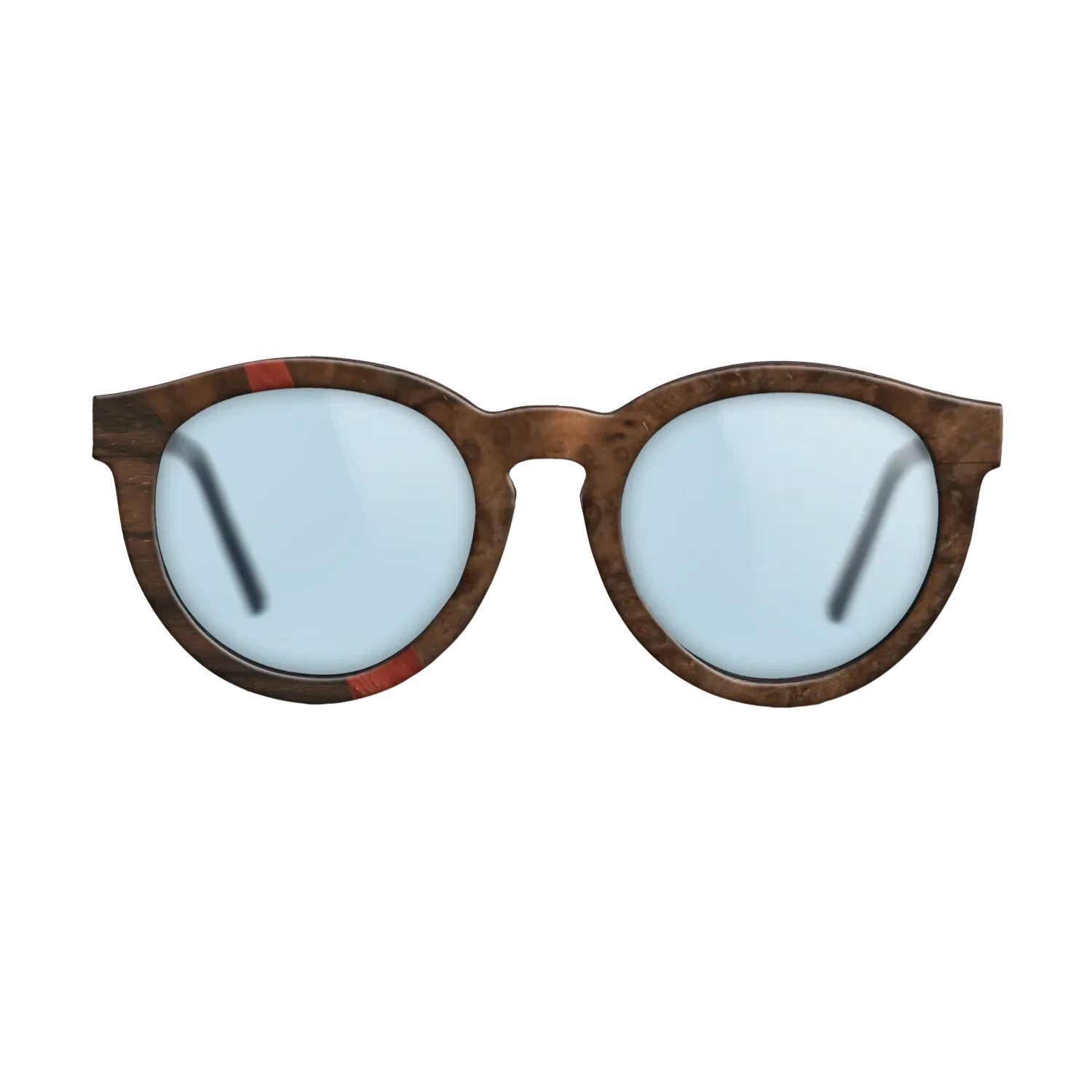Olive Burl,Ziricote Dark Quartered,Walnut Burl,Poplar Dyed: Red: Wedge - The Rebel - Round - 792 - SIRIS wood optic