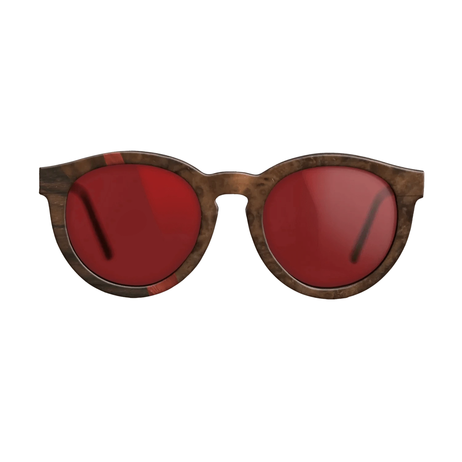 Olive Burl,Ziricote Dark Quartered,Walnut Burl,Poplar Dyed: Red: Wedge - The Rebel - Round - 792 - SIRIS wood optic
