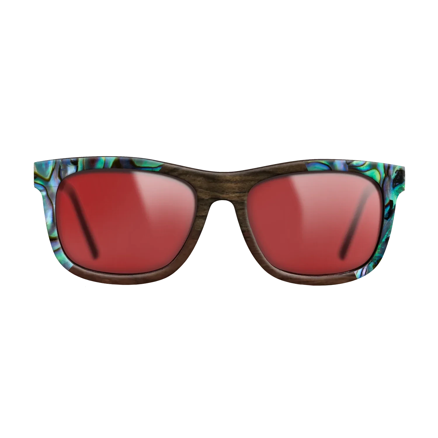 Walnut Claro Dark,Abalone Shell,Ziricote Dark Quartered,Walnut Claro Light: Angle Cut - The Hero - Square - 1450 - SIRIS wood optic