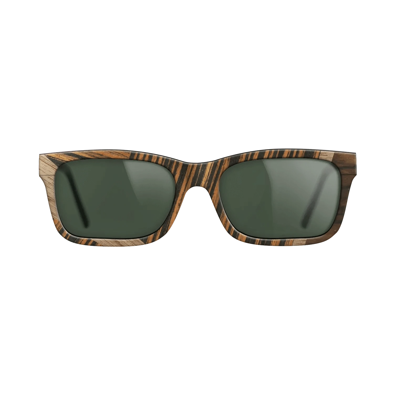 Walnut: Straight Grain,Ziricote Dark Quartered,Italian Ebony: Wedge - The Sage - Rectangle - 1132 - SIRIS wood optic