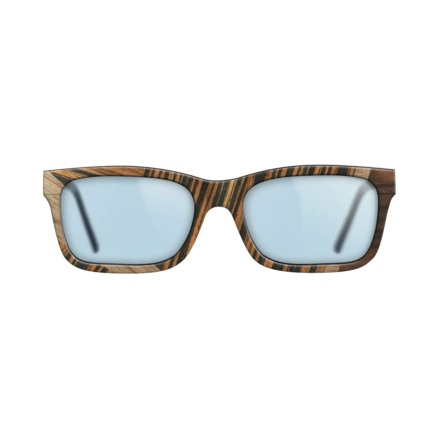 Walnut: Straight Grain,Ziricote Dark Quartered,Italian Ebony: Wedge - The Sage - Rectangle - 1132 - SIRIS wood optic