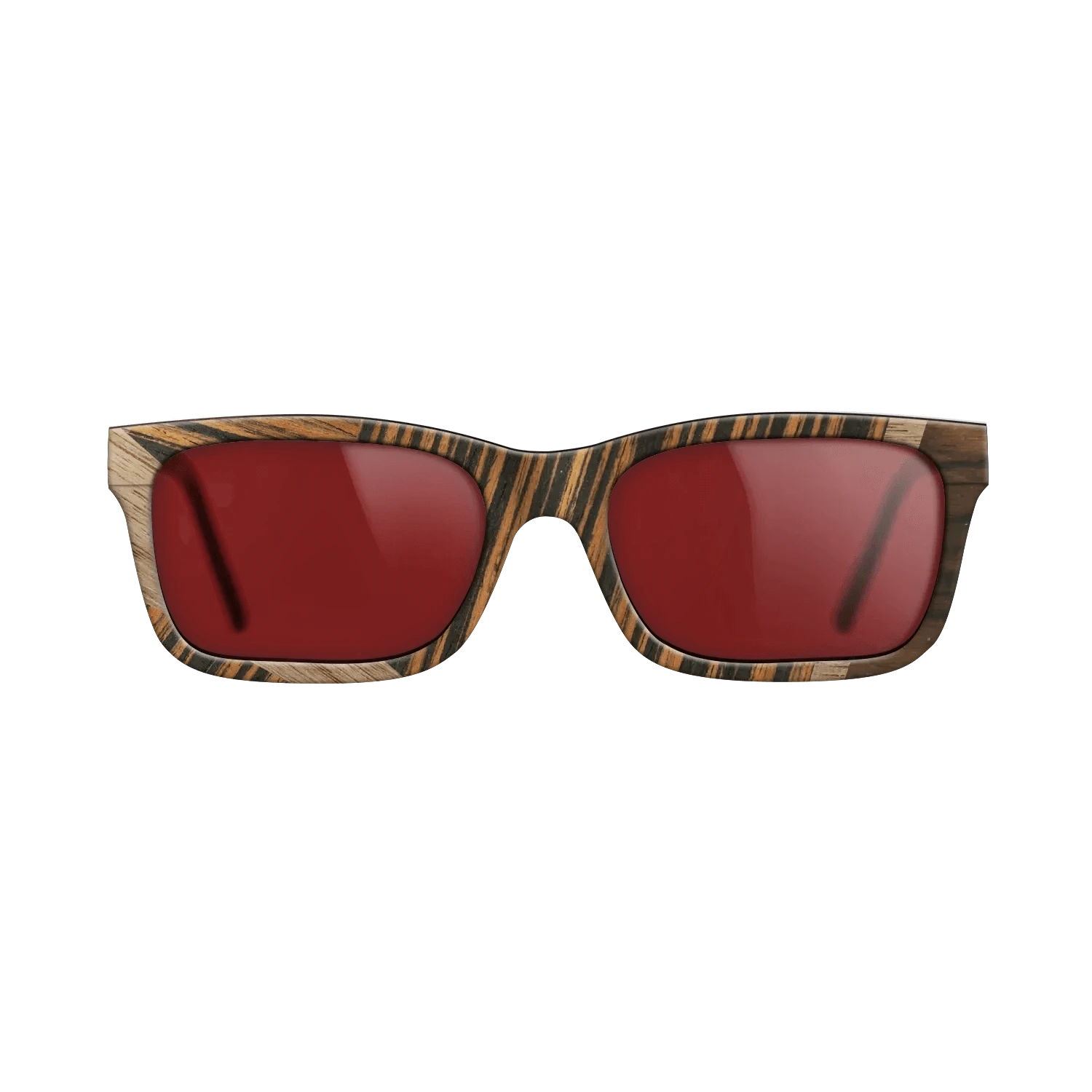 Walnut: Straight Grain,Ziricote Dark Quartered,Italian Ebony: Wedge - The Sage - Rectangle - 1132 - SIRIS wood optic