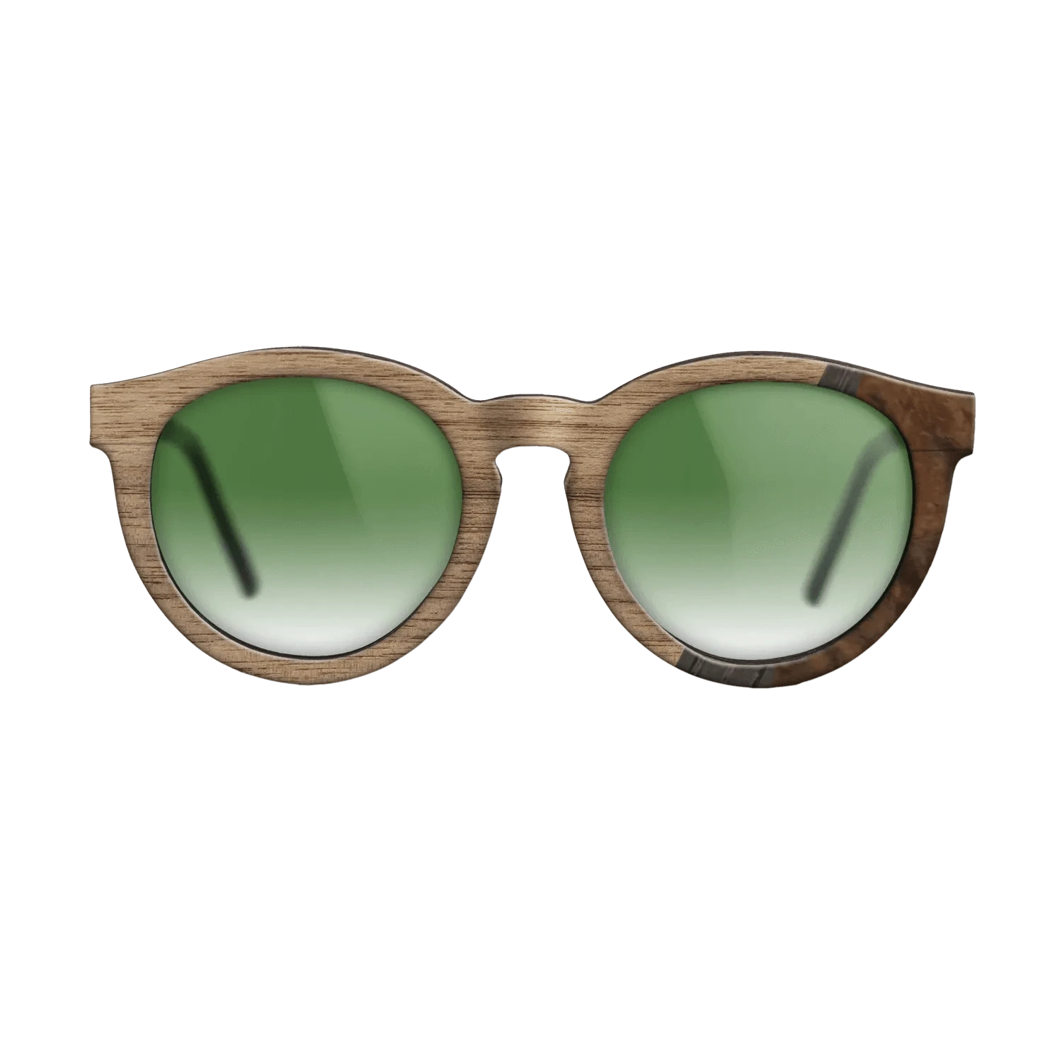 Santos Rosewood Dark,Walnut: Straight Grain,Fumed Oak,Walnut Burl: Wedge - The Rebel - Round - 690 - SIRIS wood optic
