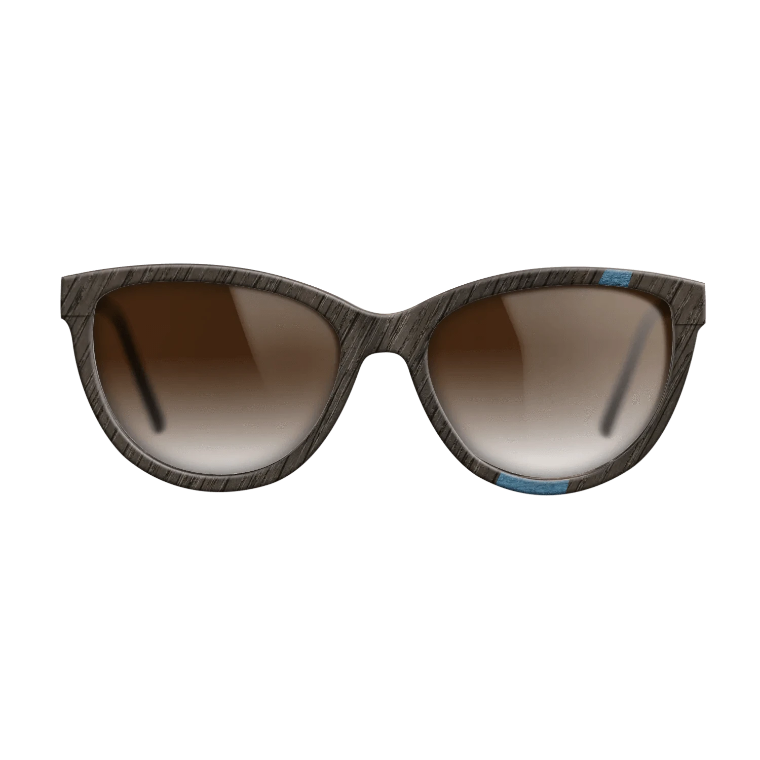 Walnut: Straight Grain,Fumed Oak,Poplar Dyed: Blue Denim: Wedge - The Maiden - Cat - 1143 - SIRIS wood optic