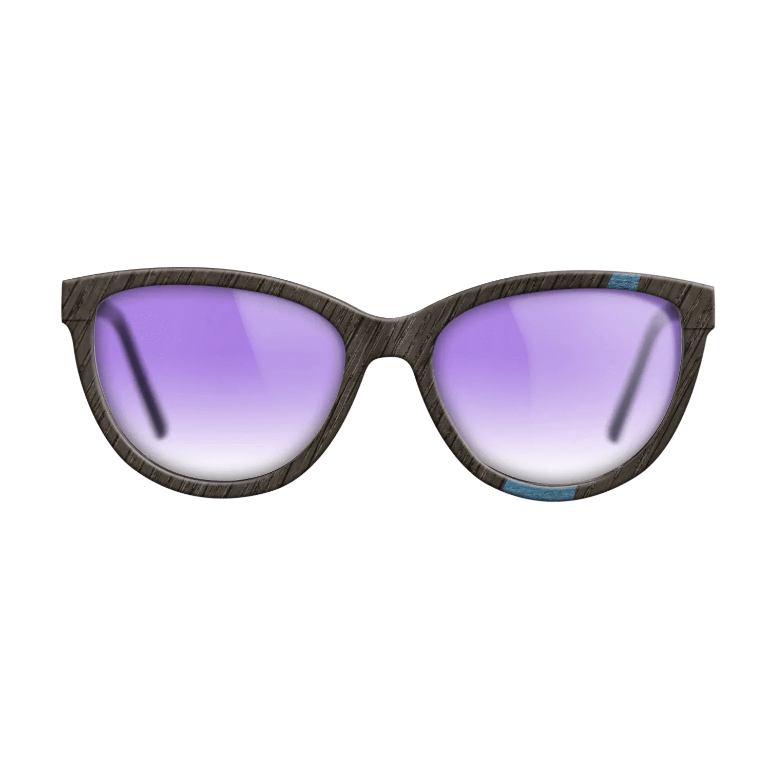 Walnut: Straight Grain,Fumed Oak,Poplar Dyed: Blue Denim: Wedge - The Maiden - Cat - 1143 - SIRIS wood optic