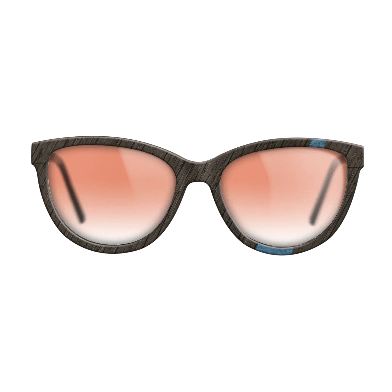 Walnut: Straight Grain,Fumed Oak,Poplar Dyed: Blue Denim: Wedge - The Maiden - Cat - 1143 - SIRIS wood optic