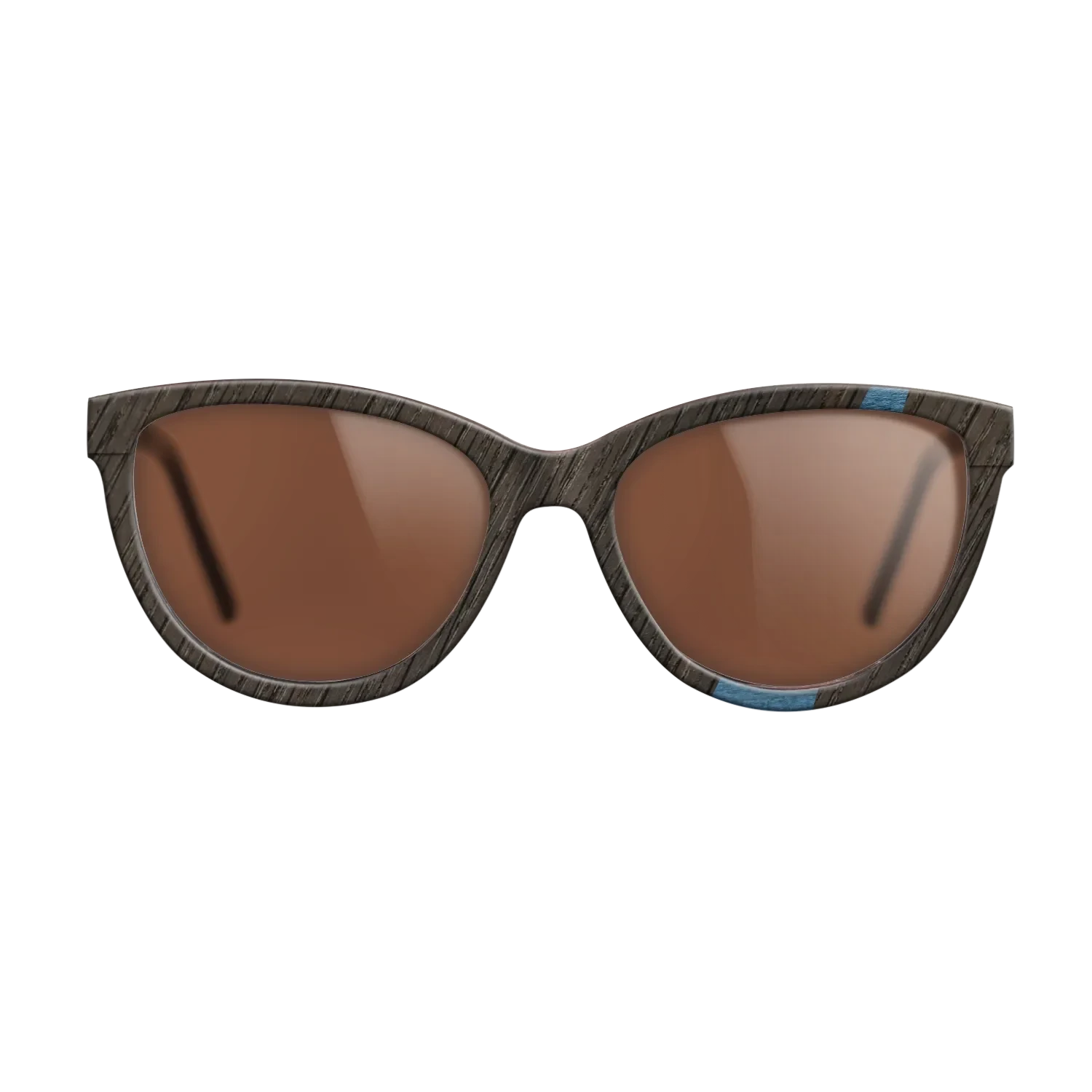 Walnut: Straight Grain,Fumed Oak,Poplar Dyed: Blue Denim: Wedge - The Maiden - Cat - 1143 - SIRIS wood optic