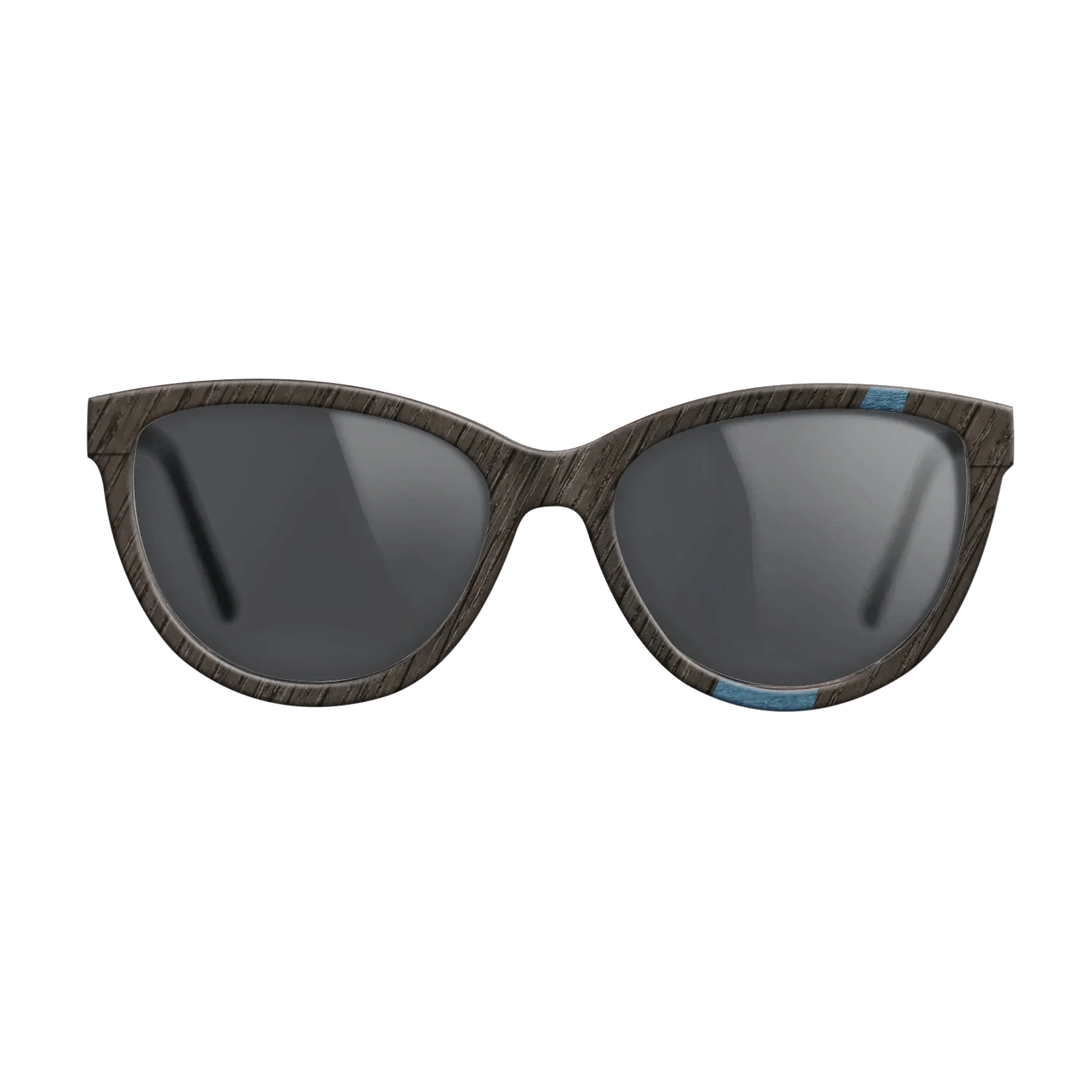 Walnut: Straight Grain,Fumed Oak,Poplar Dyed: Blue Denim: Wedge - The Maiden - Cat - 1143 - SIRIS wood optic