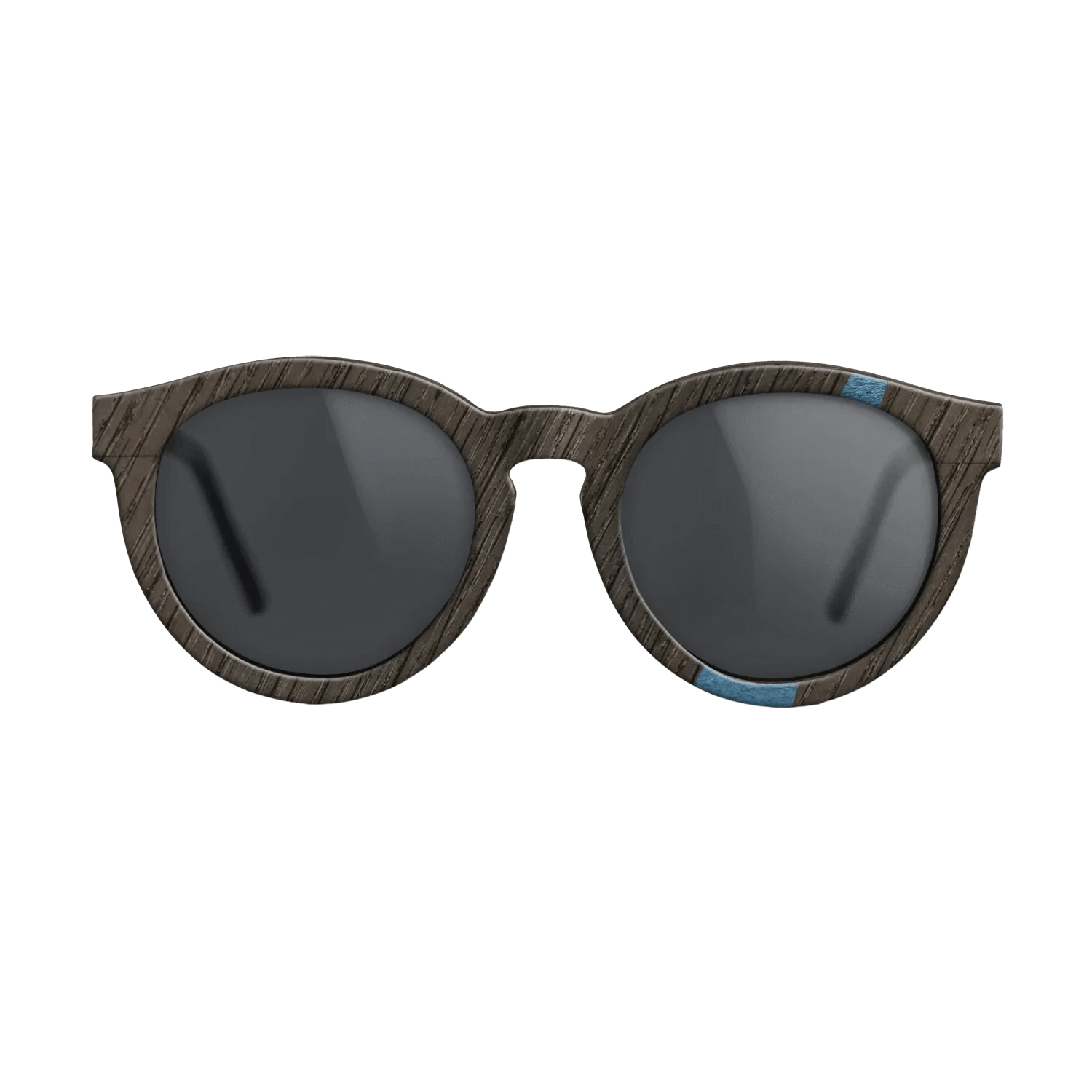 Walnut: Straight Grain,Fumed Oak,Poplar Dyed: Blue Denim: Wedge - The Rebel - Round - 1143 - SIRIS wood optic