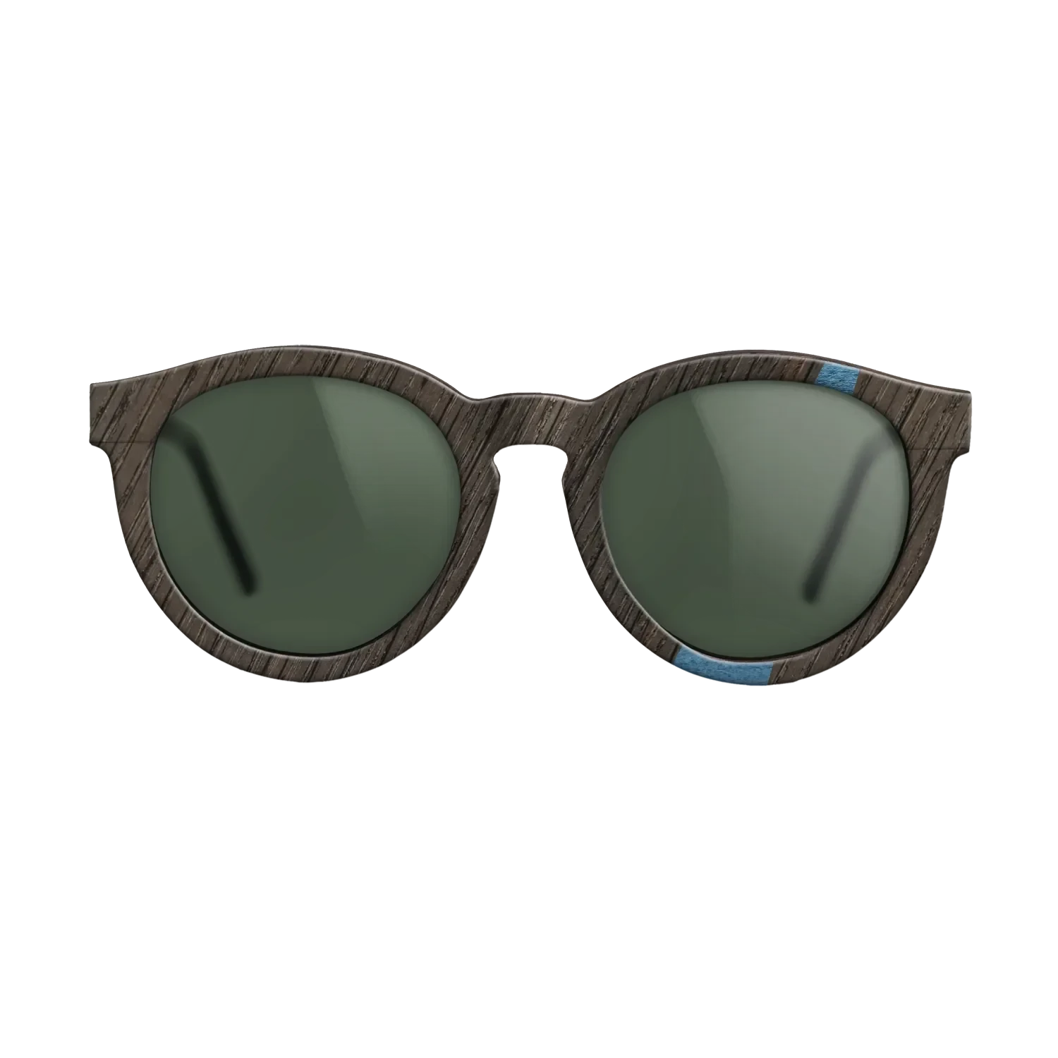 Walnut: Straight Grain,Fumed Oak,Poplar Dyed: Blue Denim: Wedge - The Rebel - Round - 1143 - SIRIS wood optic