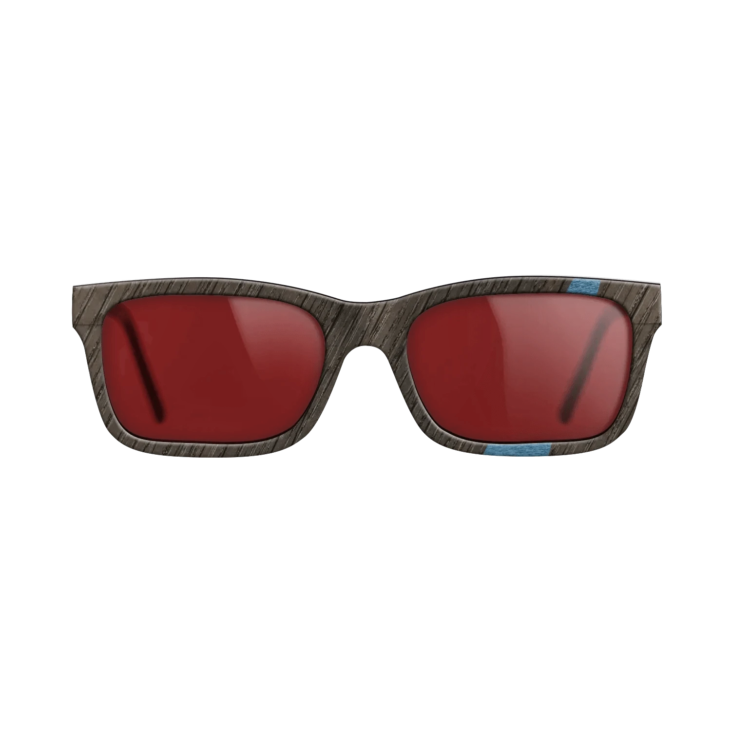 Walnut: Straight Grain,Fumed Oak,Poplar Dyed: Blue Denim: Wedge - The Sage - Rectangle - 1143 - SIRIS wood optic