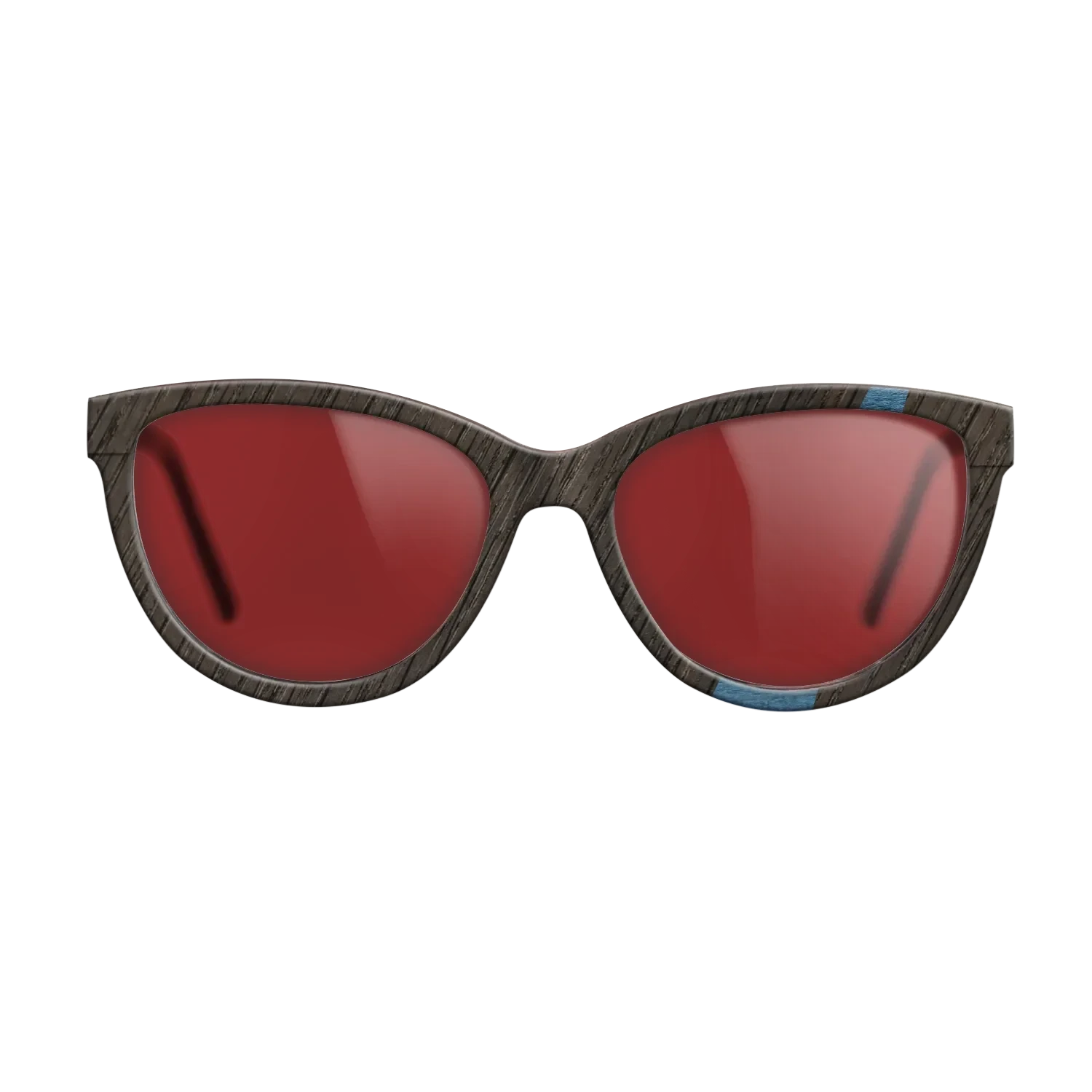 Walnut: Straight Grain,Fumed Oak,Poplar Dyed: Blue Denim: Wedge - The Maiden - Cat - 1143 - SIRIS wood optic