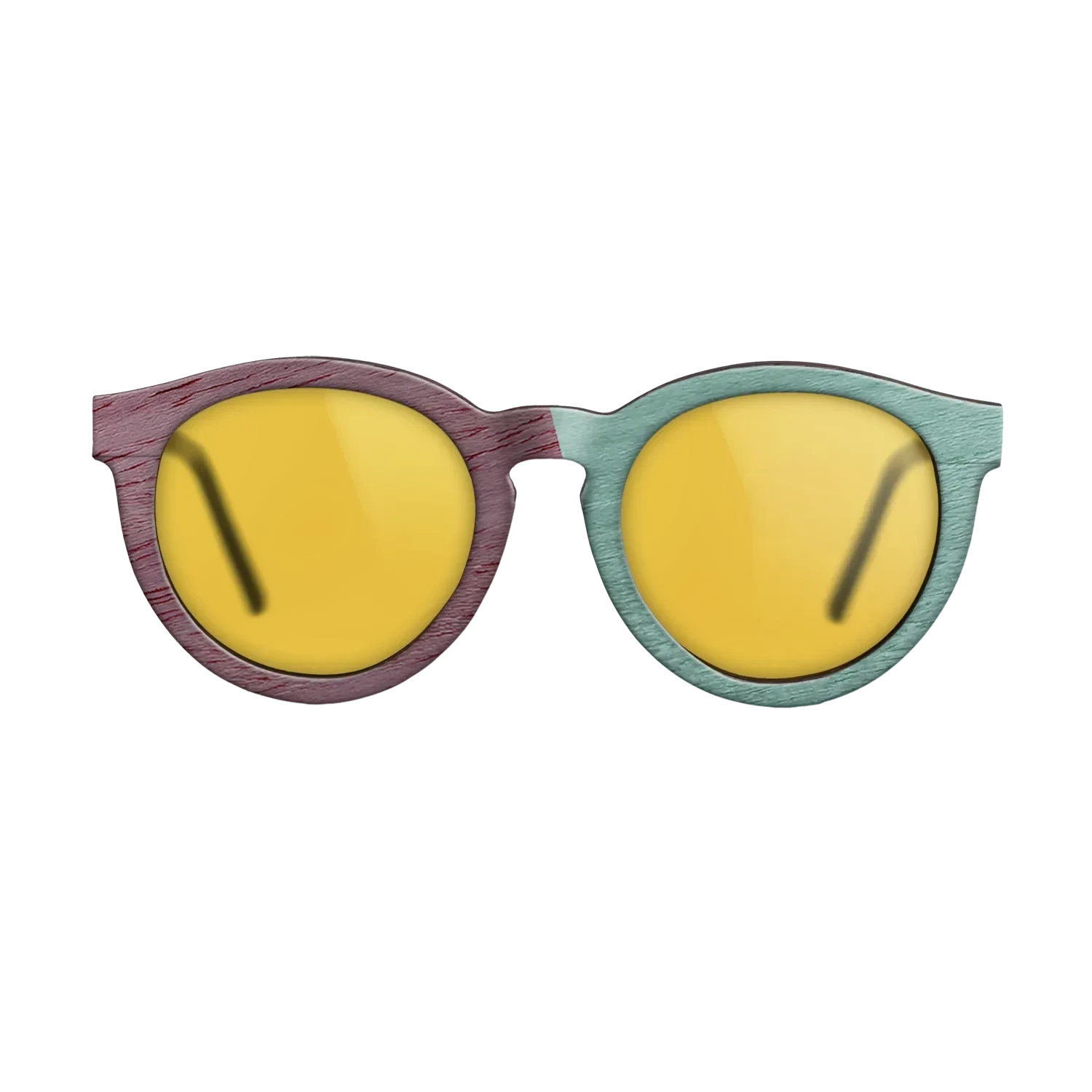 Poplar Dyed: Yellow,Poplar Dyed: Purple,Poplar Dyed: Baby Blue,Poplar Dyed: Red: Angle Cut - The Rebel - Round - 1332 - SIRIS wood optic