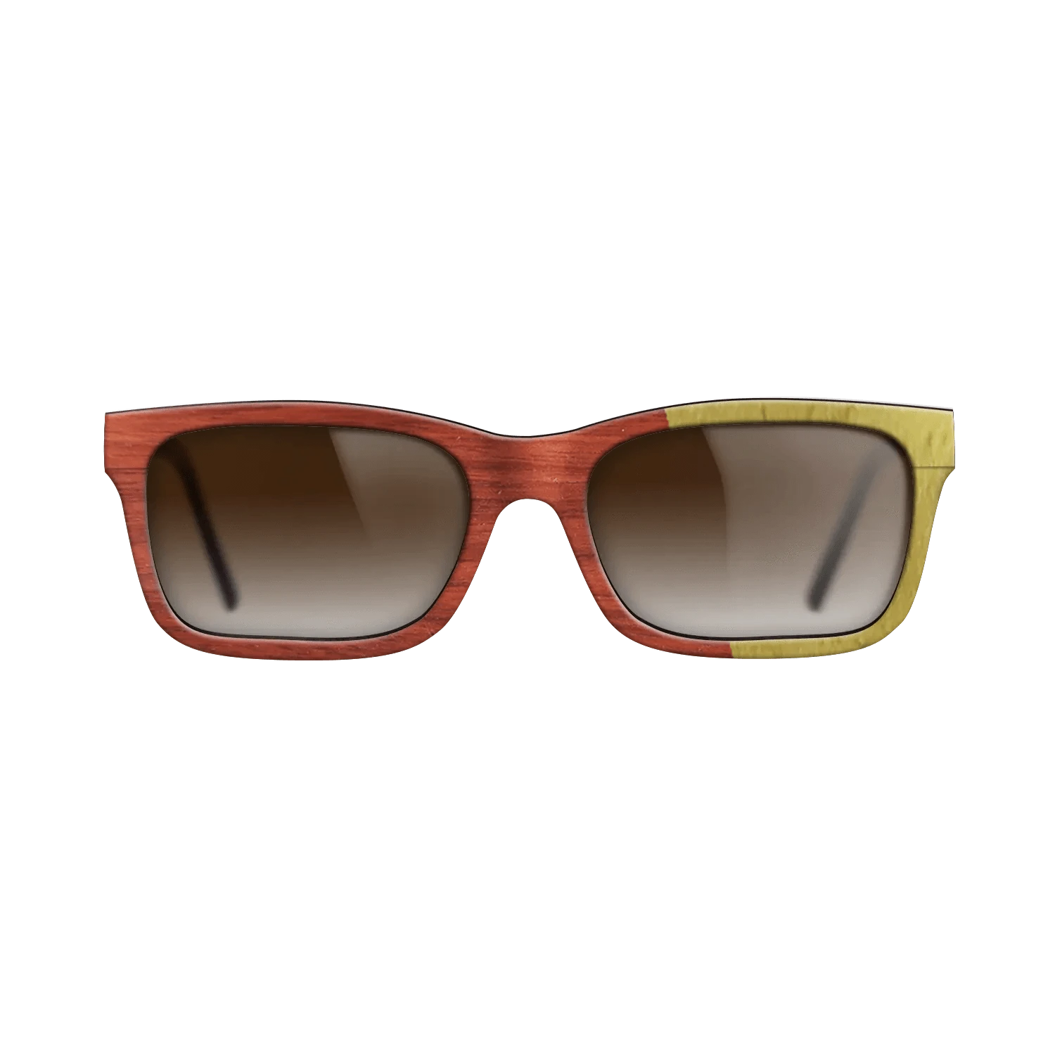 Poplar Dyed: Yellow,Poplar Dyed: Red: Angle Cut - The Sage - Rectangle - 1946 - SIRIS wood optic
