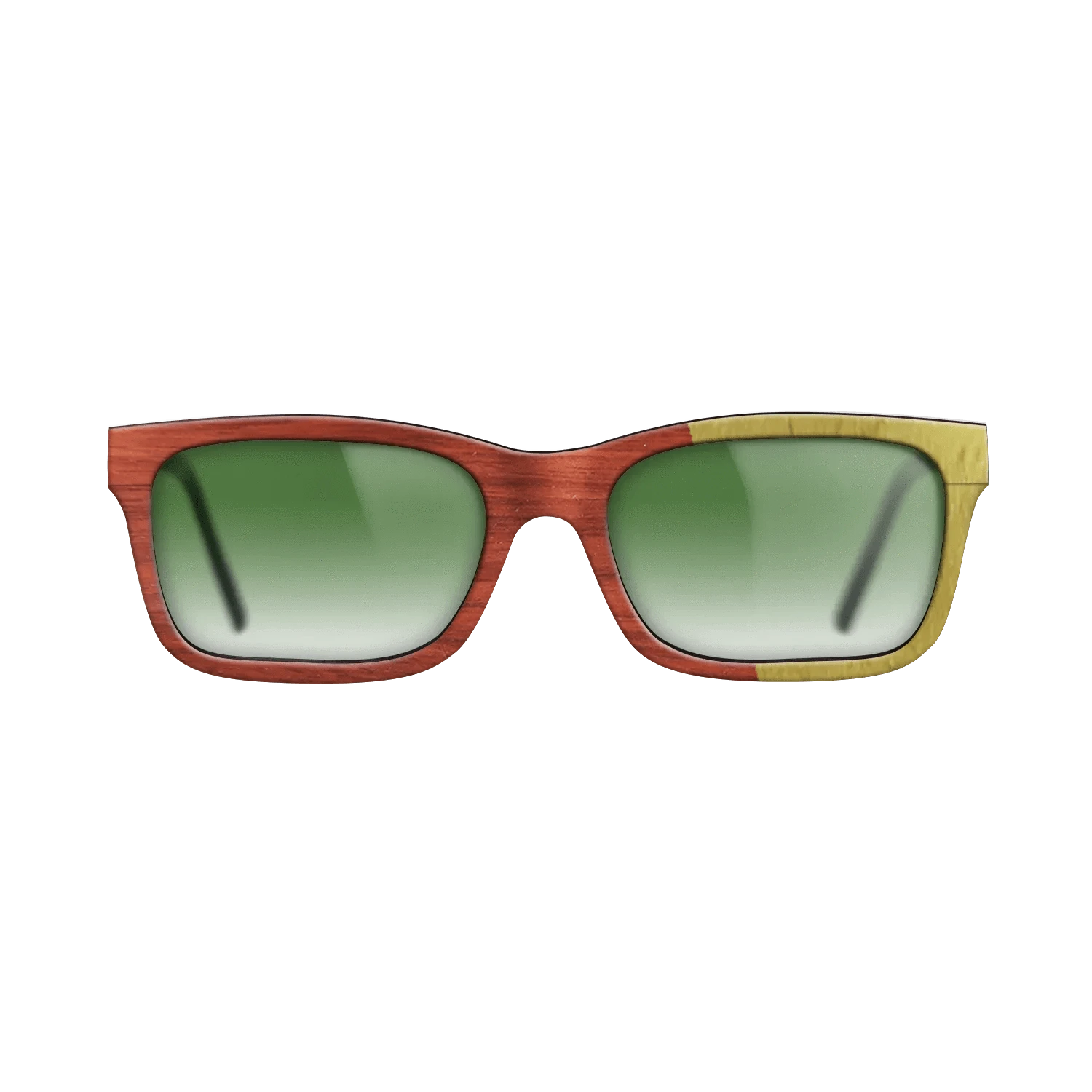 Poplar Dyed: Yellow,Poplar Dyed: Red: Angle Cut - The Sage - Rectangle - 1946 - SIRIS wood optic