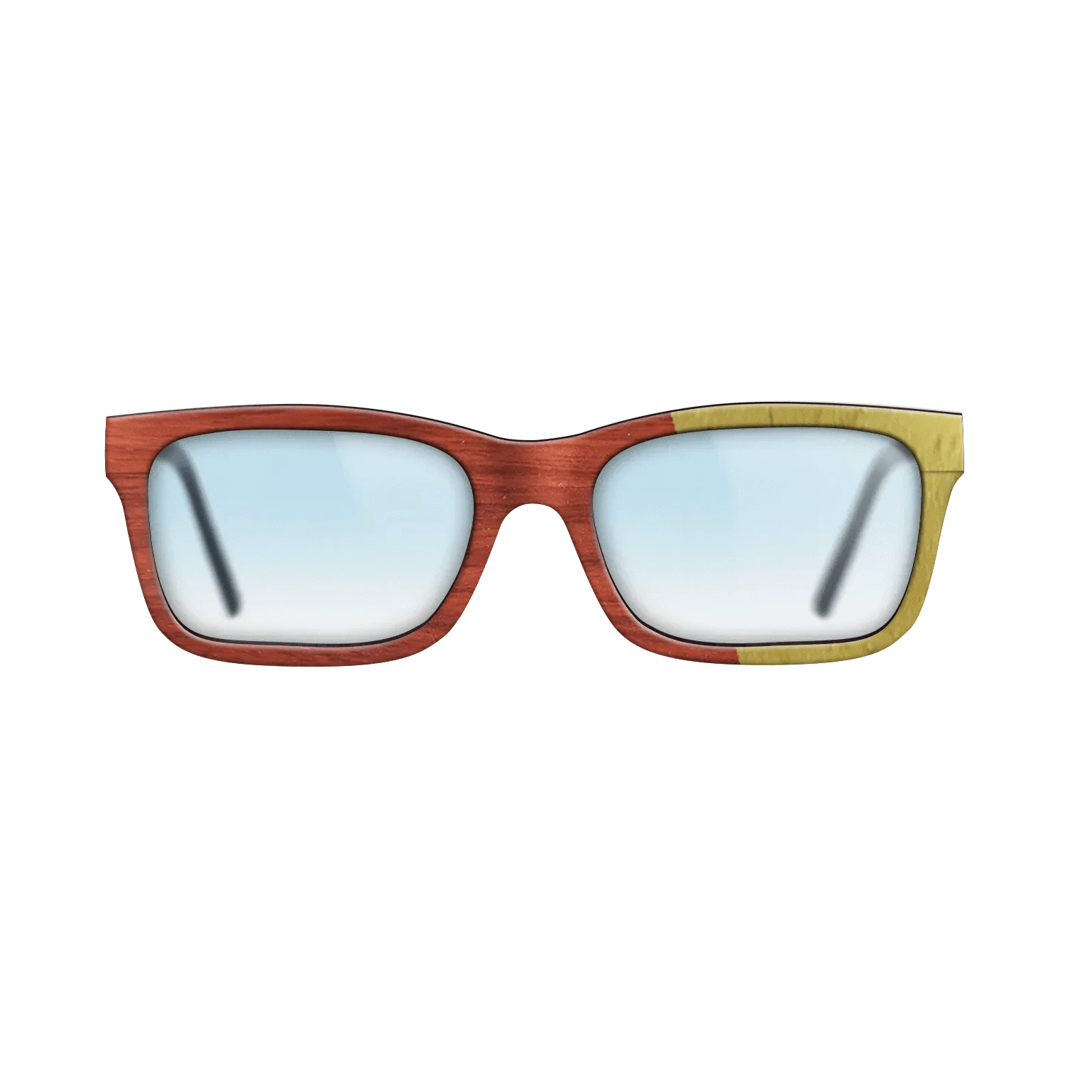 Poplar Dyed: Yellow,Poplar Dyed: Red: Angle Cut - The Sage - Rectangle - 1946 - SIRIS wood optic