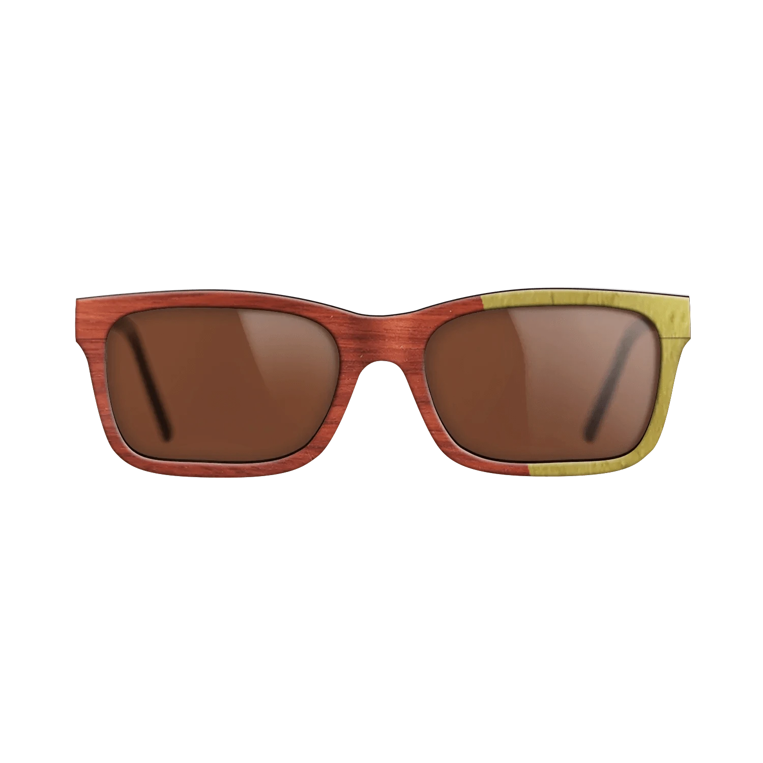 Poplar Dyed: Yellow,Poplar Dyed: Red: Angle Cut - The Sage - Rectangle - 1946 - SIRIS wood optic