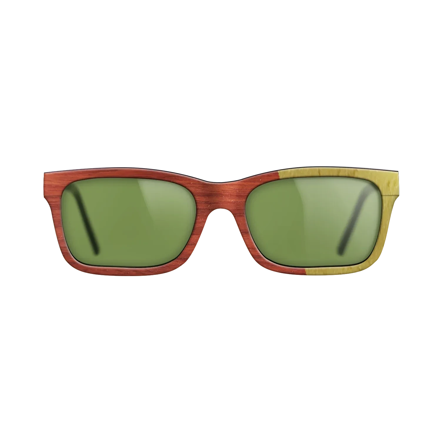 Poplar Dyed: Yellow,Poplar Dyed: Red: Angle Cut - The Sage - Rectangle - 1946 - SIRIS wood optic