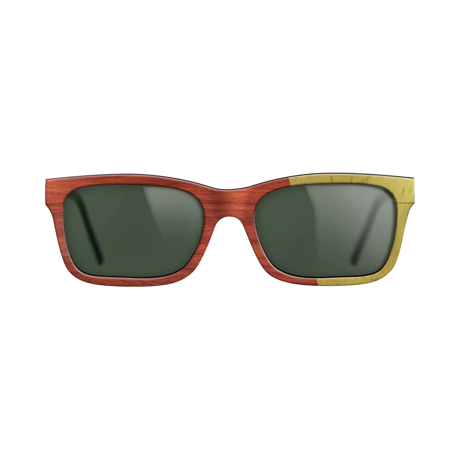 Poplar Dyed: Yellow,Poplar Dyed: Red: Angle Cut - The Sage - Rectangle - 1946 - SIRIS wood optic